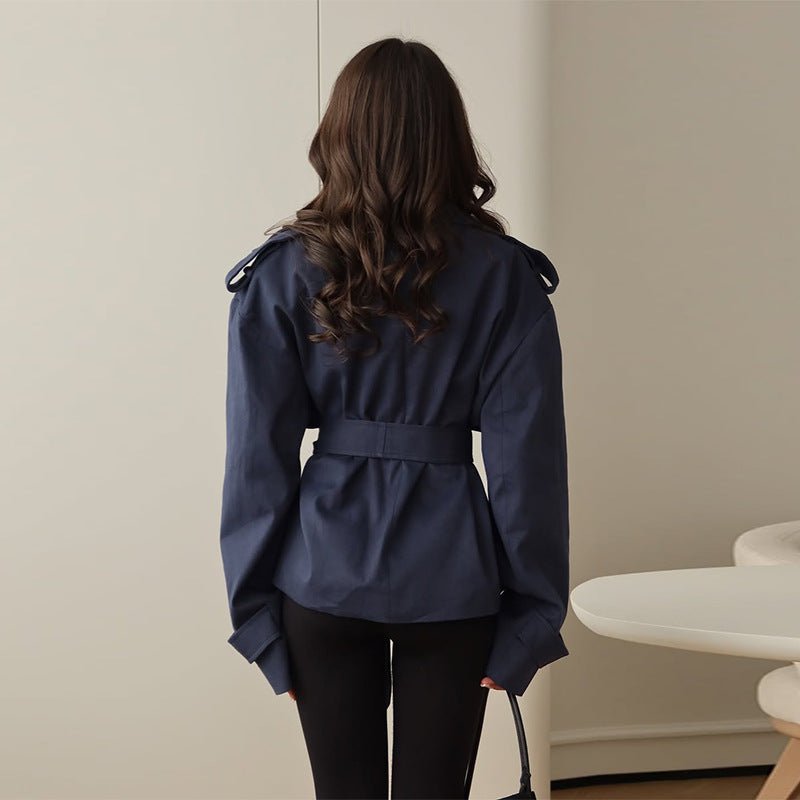 Fashion Waist-Controlled Long-Sleeved Coat