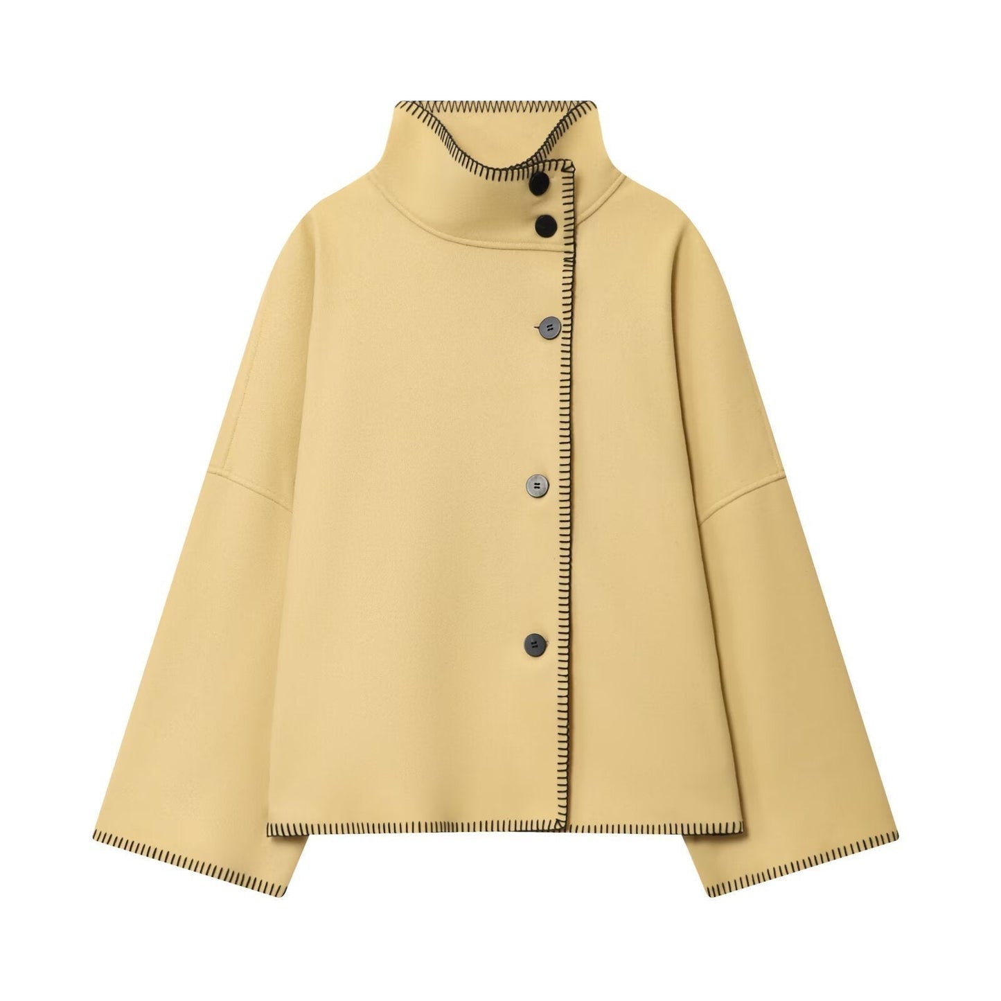 Turtleneck Long Sleeve Baggy Coat