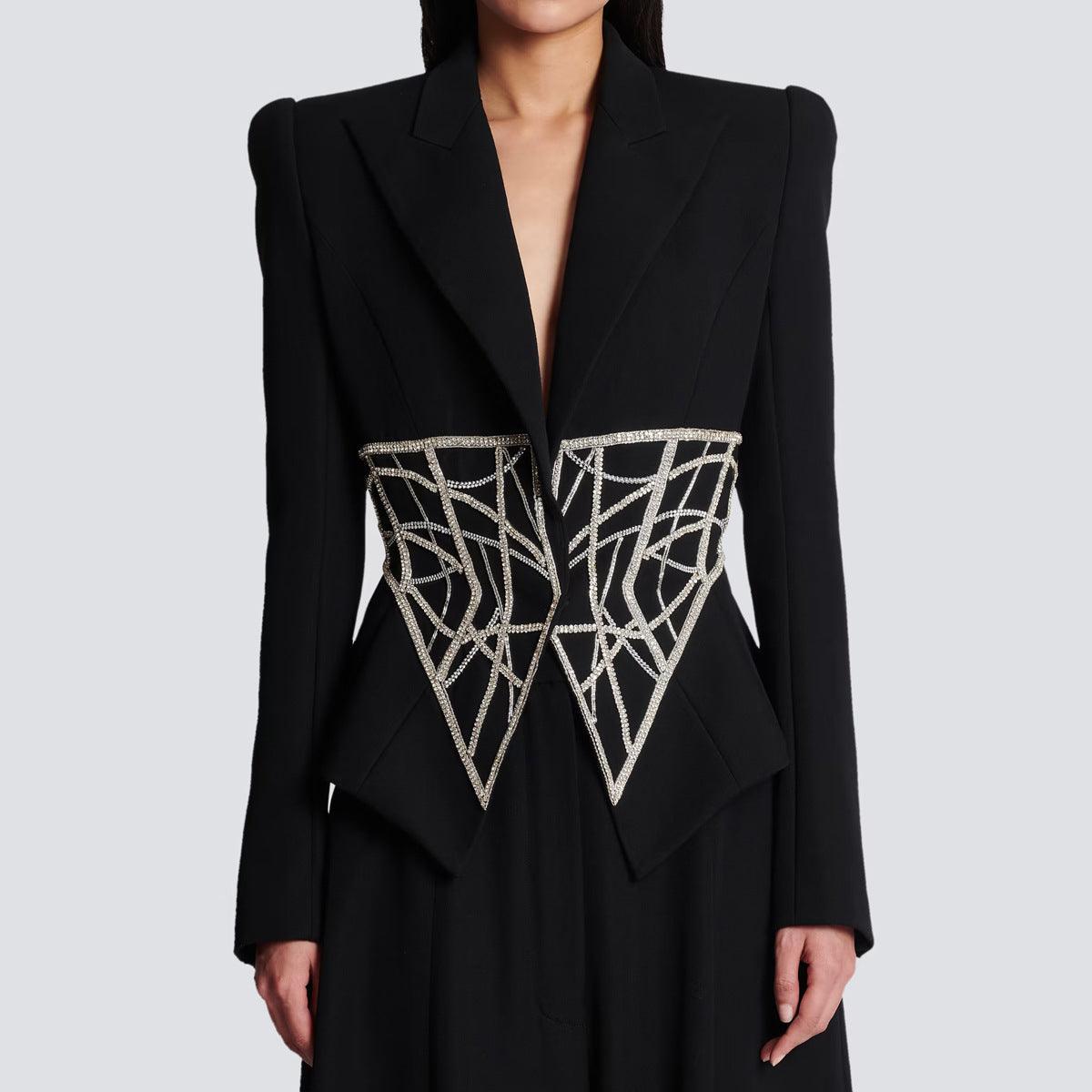 Luxury Beaded Diamond Suit Jacket