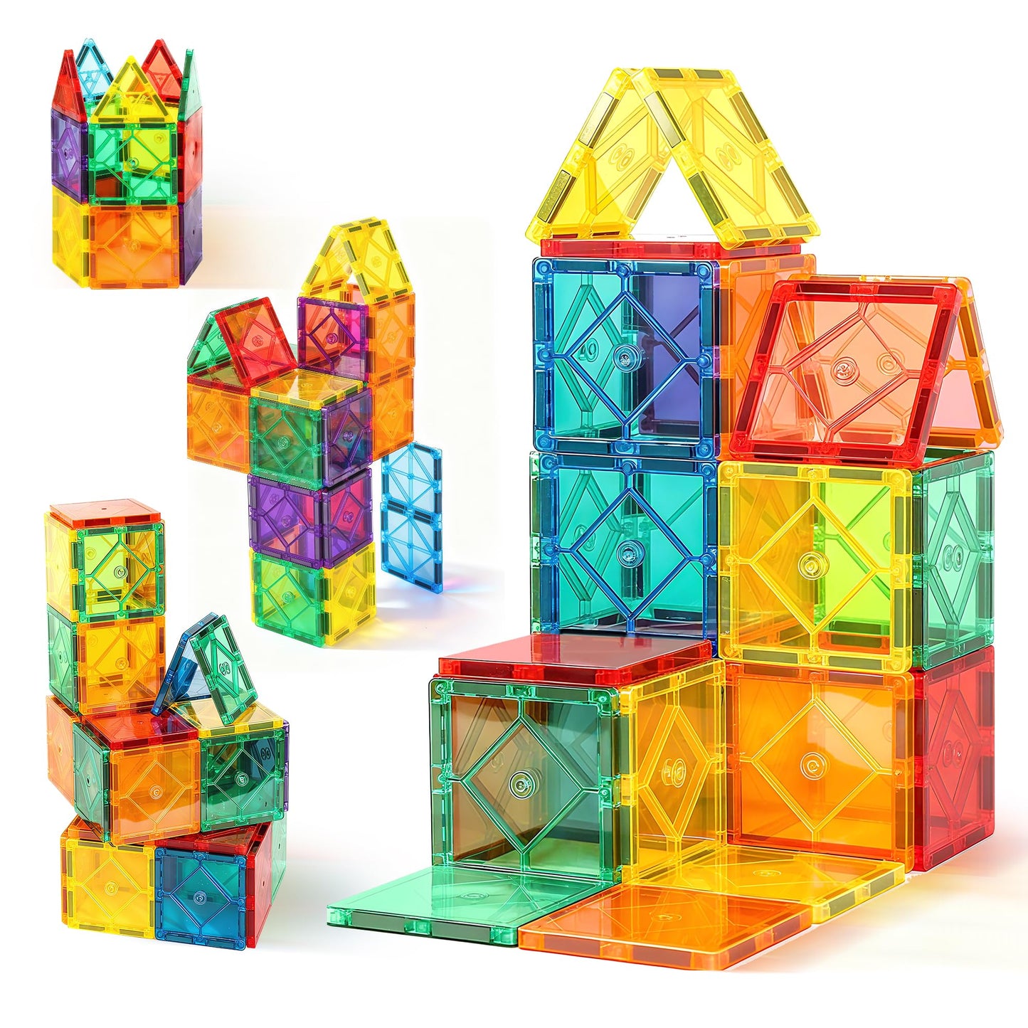 Mruikeny 30pc Magnetic Tiles – STEM Building Toy for 3–8+ Years | Magnetic Tile Blocks