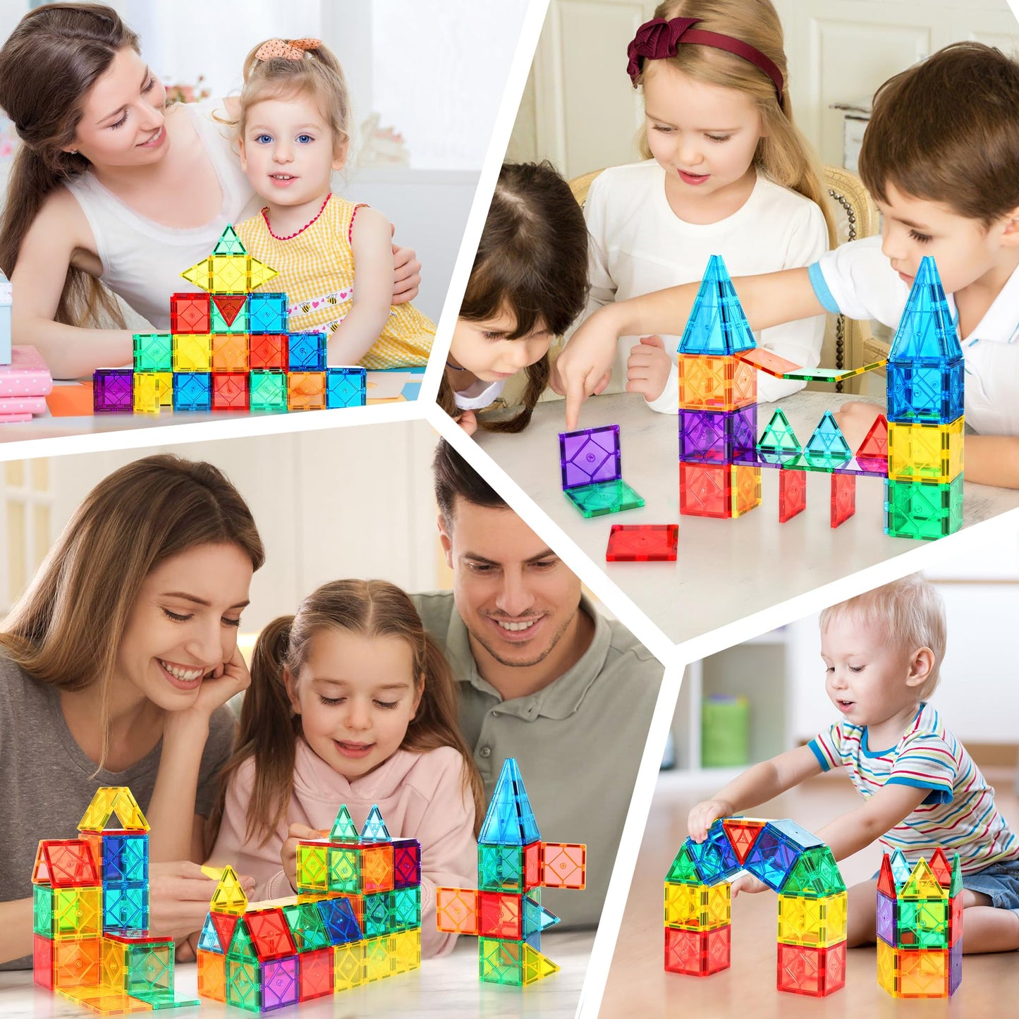 Mruikeny 30pc Magnetic Tiles – STEM Building Toy for 3–8+ Years | Magnetic Tile Blocks