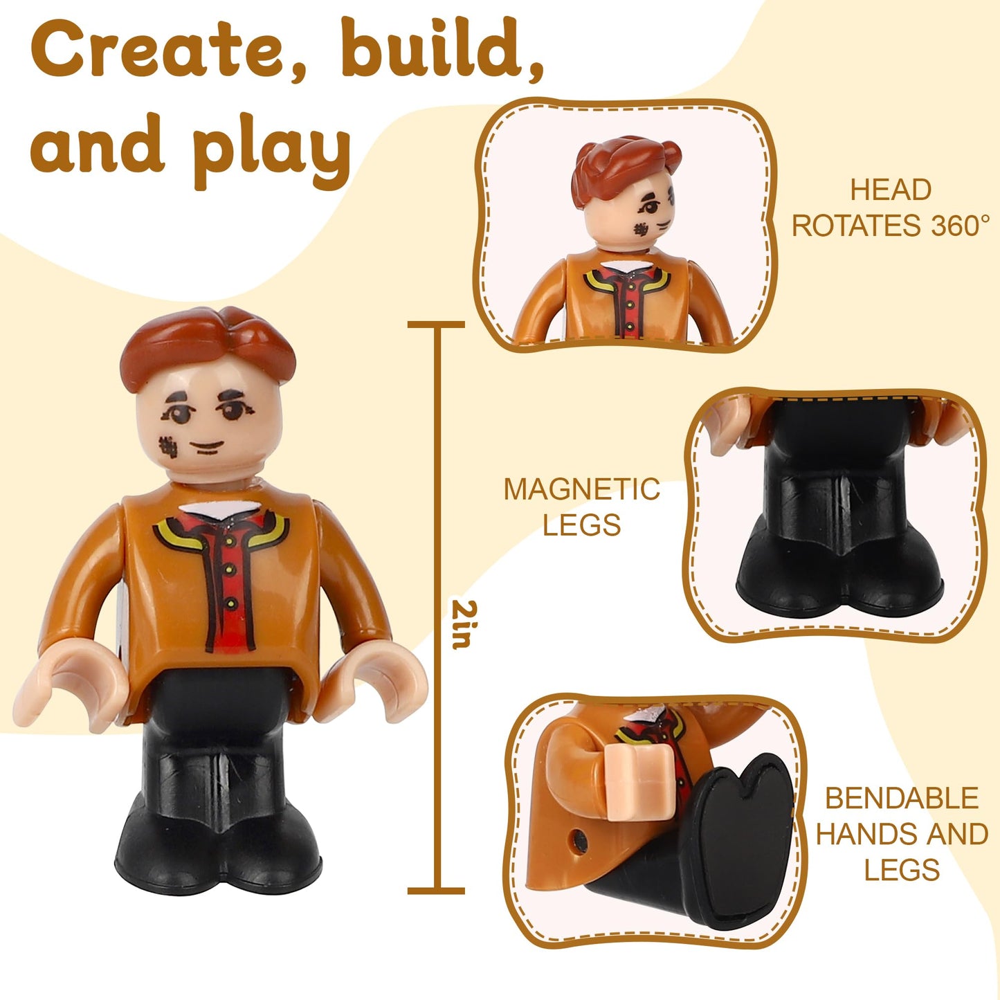 Mruikeny 15-Piece Magnetic Figures for Kids | STEM Magnetic Toys for Ages 3–7+