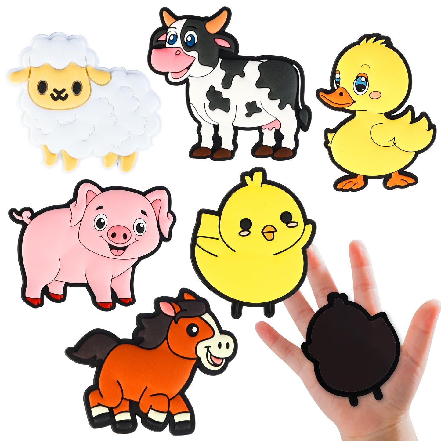 Mruikeny Refrigerator Magnets for Kids - Large 3D Farm Animals for Toddlers 1-3