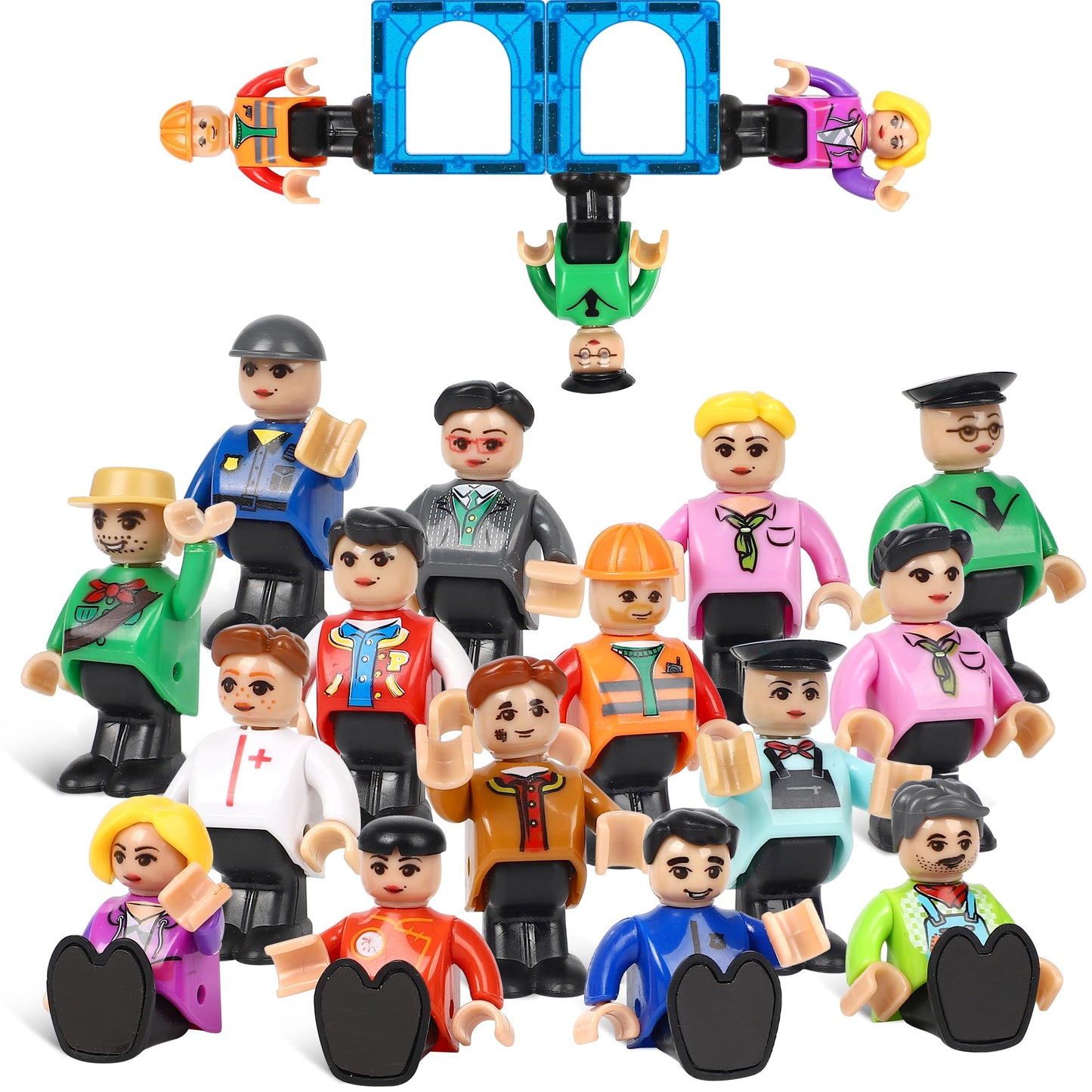 Mruikeny 15-Piece Magnetic Figures for Kids | STEM Magnetic Toys for Ages 3–7+
