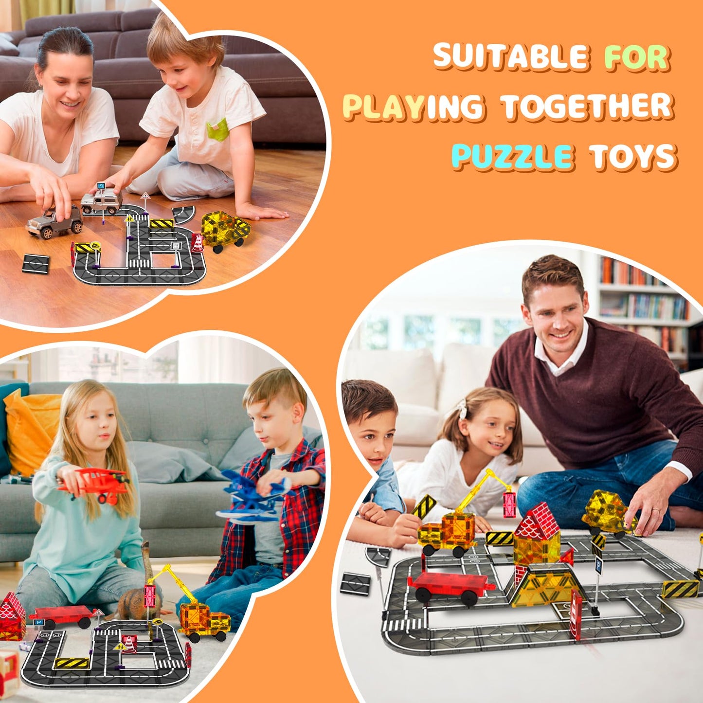 Mruikeny Magnetic Tiles – Colorful STEM Building Blocks for Kids 3-8