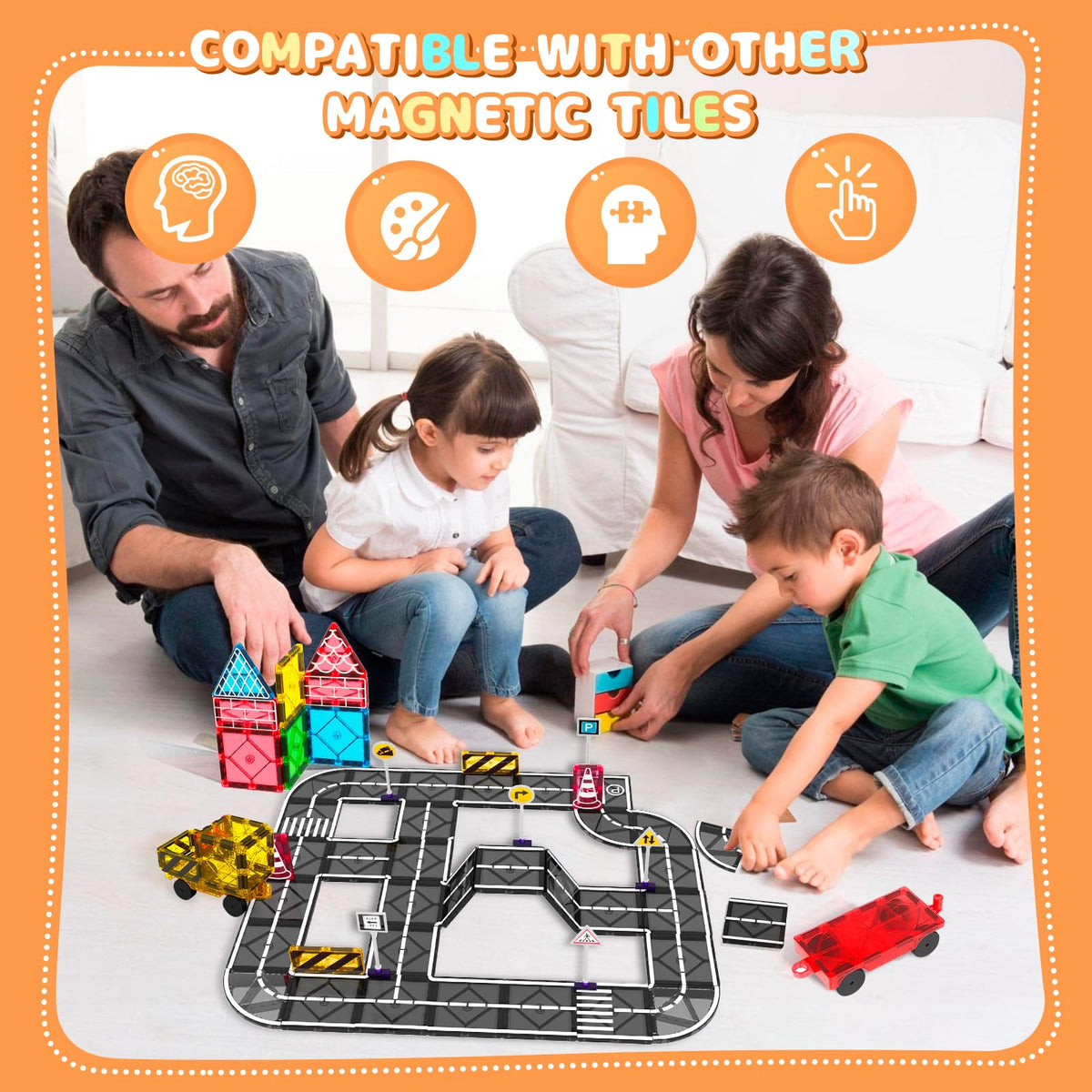 Mruikeny Magnetic Tiles – Colorful STEM Building Blocks for Kids 3-8