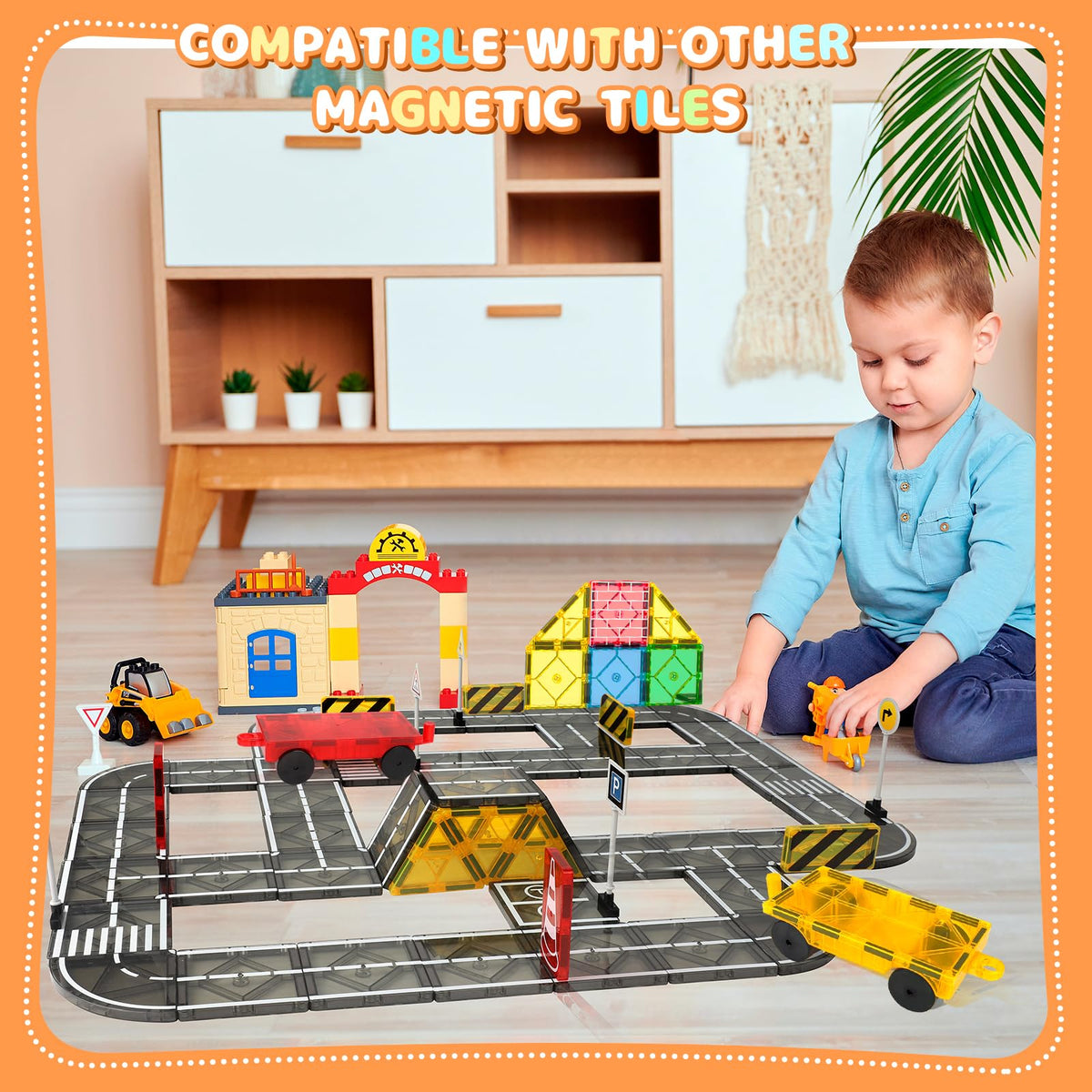 Mruikeny Magnetic Tiles – Colorful STEM Building Blocks for Kids 3-8