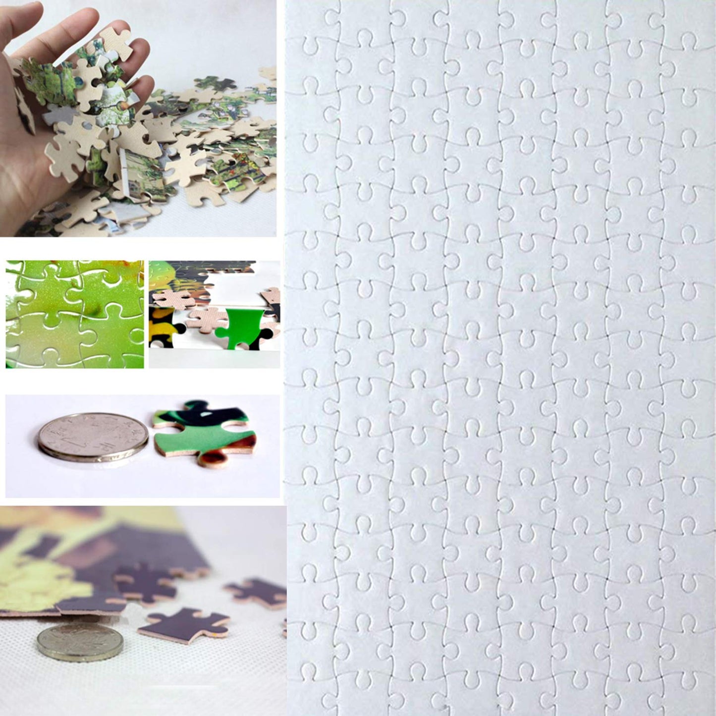 MS WGO 20 Sets Blank Sublimation A4 Jigsaw Puzzles – 120 Pieces Each Sheet