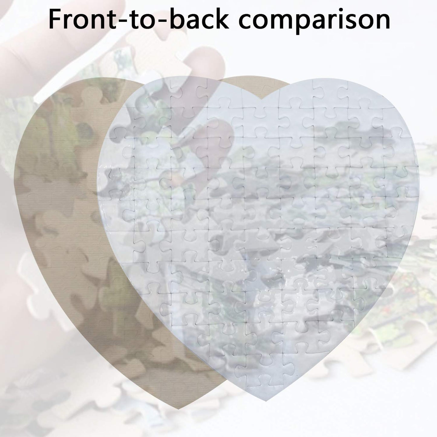 MS WGO 10 Sets Blank Sublimation Heart Puzzle – 75 Pieces, DIY Heat Transfer