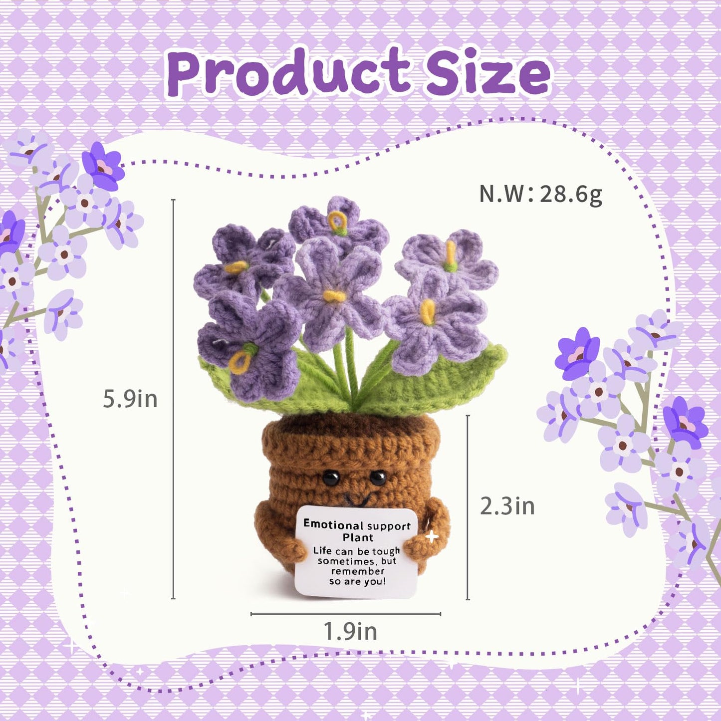 MS ZHENQIAO Handmade Positive Flower Crochet – Inspirational Gift for Women