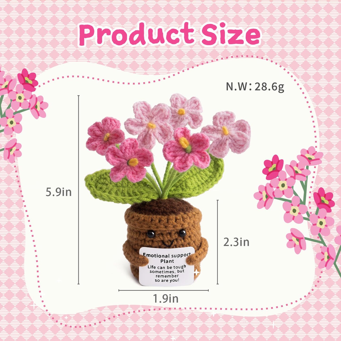 MS ZHENQIAO Handmade Positive Flower Crochet – Inspirational Gift for Women