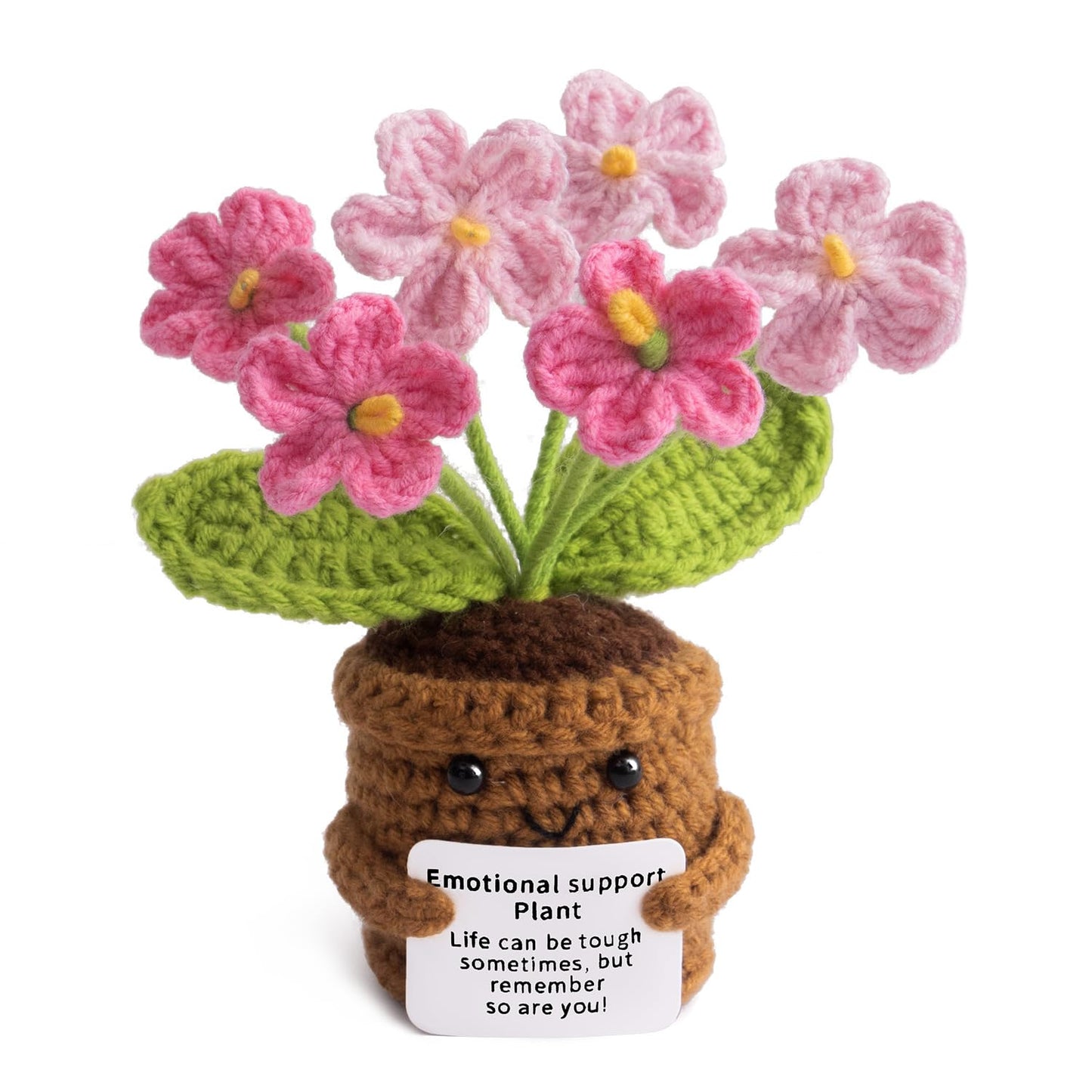 MS ZHENQIAO Handmade Positive Flower Crochet – Inspirational Gift for Women