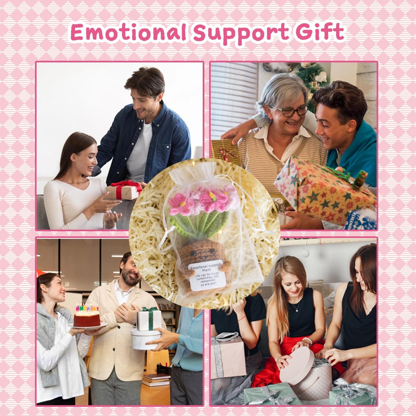 MS ZHENQIAO Handmade Positive Flower Crochet – Inspirational Gift for Women