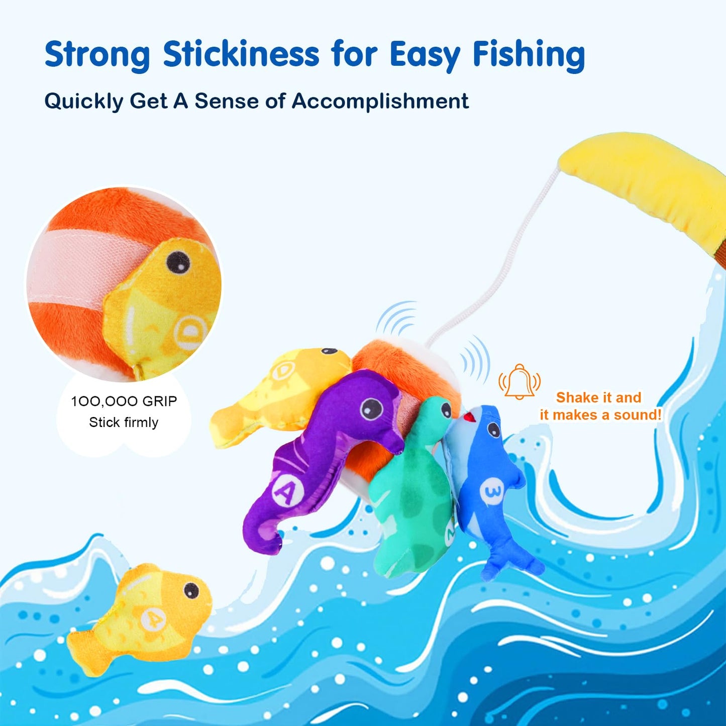 M SANMERSEN Montessori Ocean Fishing Game – Toddler Learning Toy for 12–18 Months