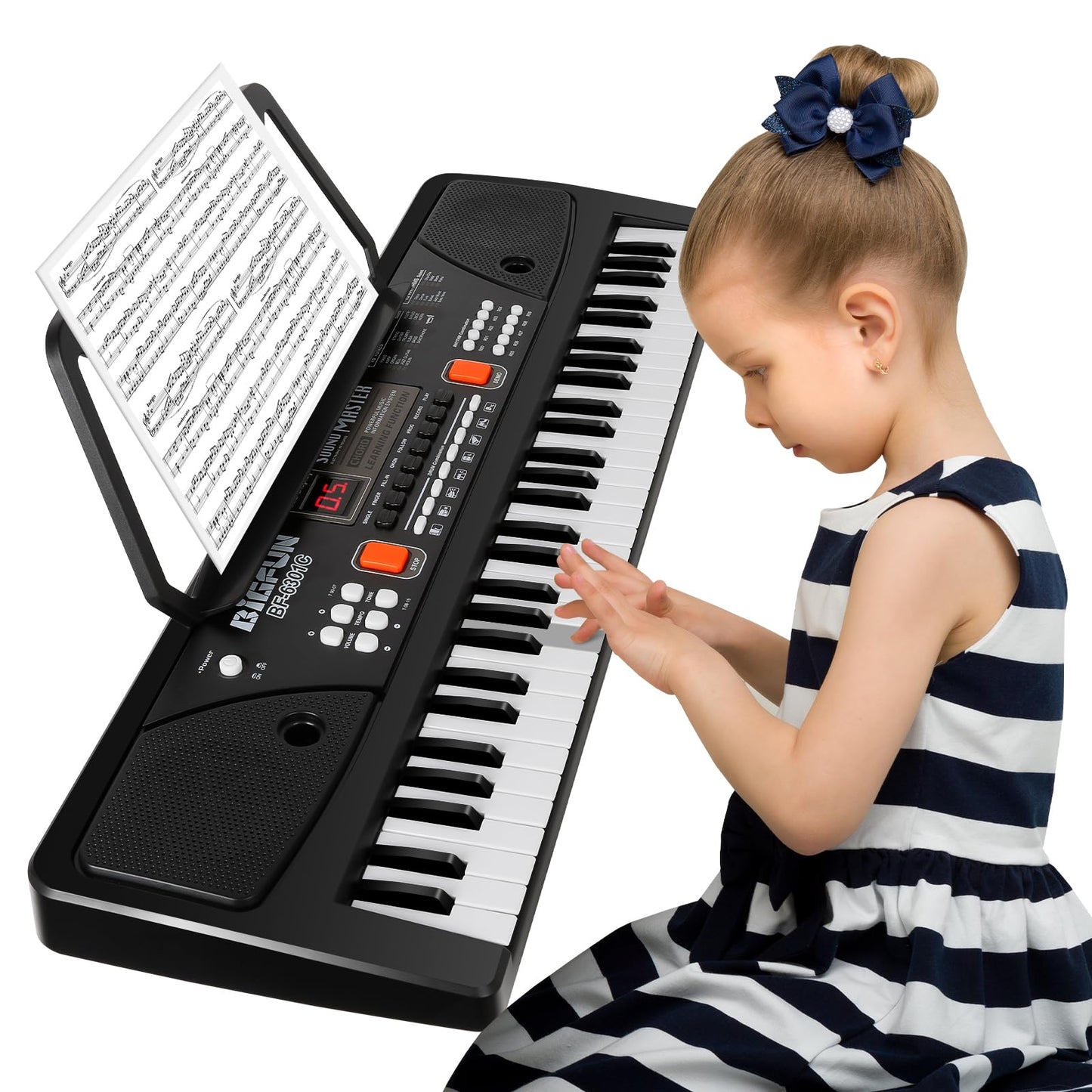 M SANMERSEN Piano for Kids with Microphone - 61 Keys Beginner Keyboard