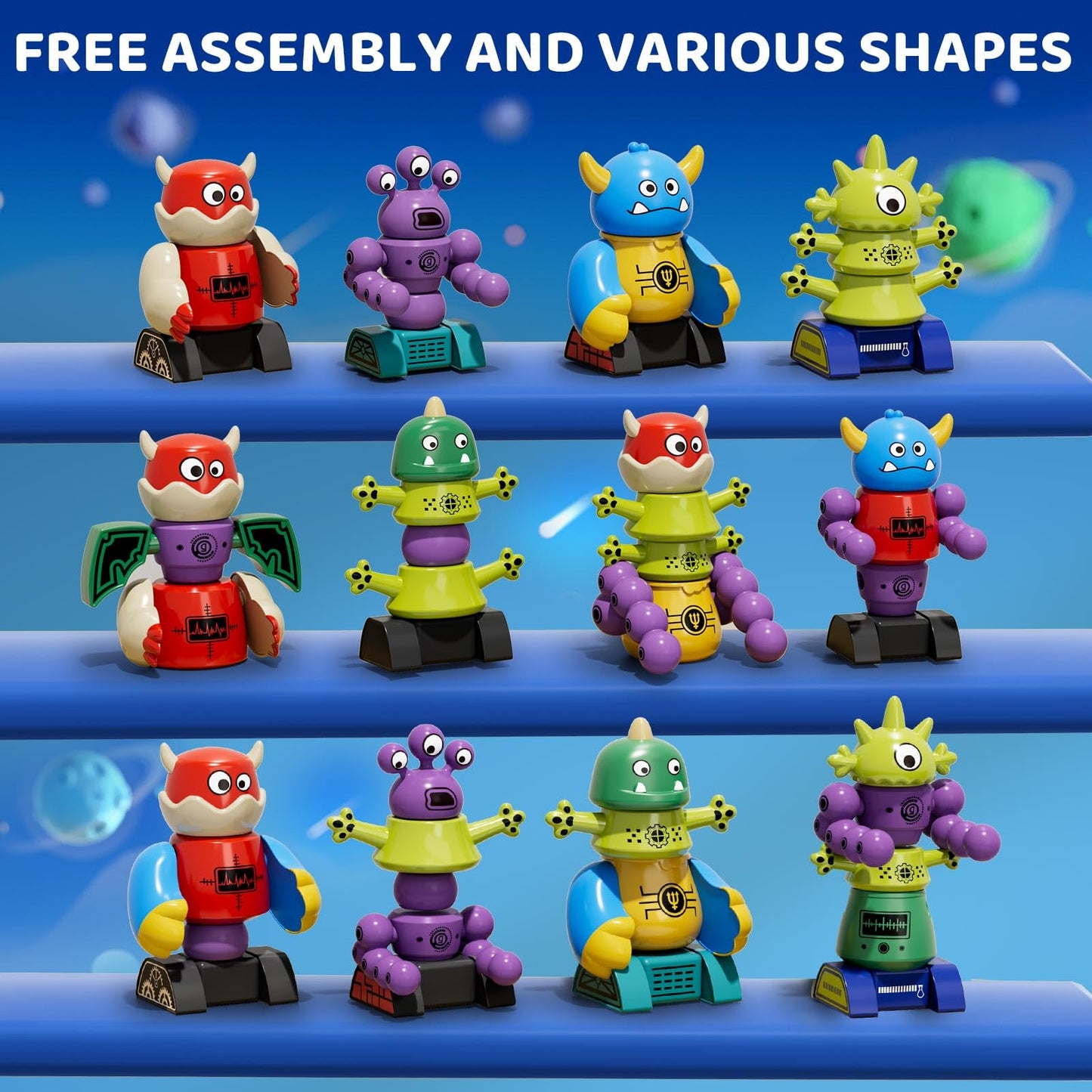 MSKOLER Magnet Robot Toys for Kids 3-5 | Magnetic Building Set with Storage Box
