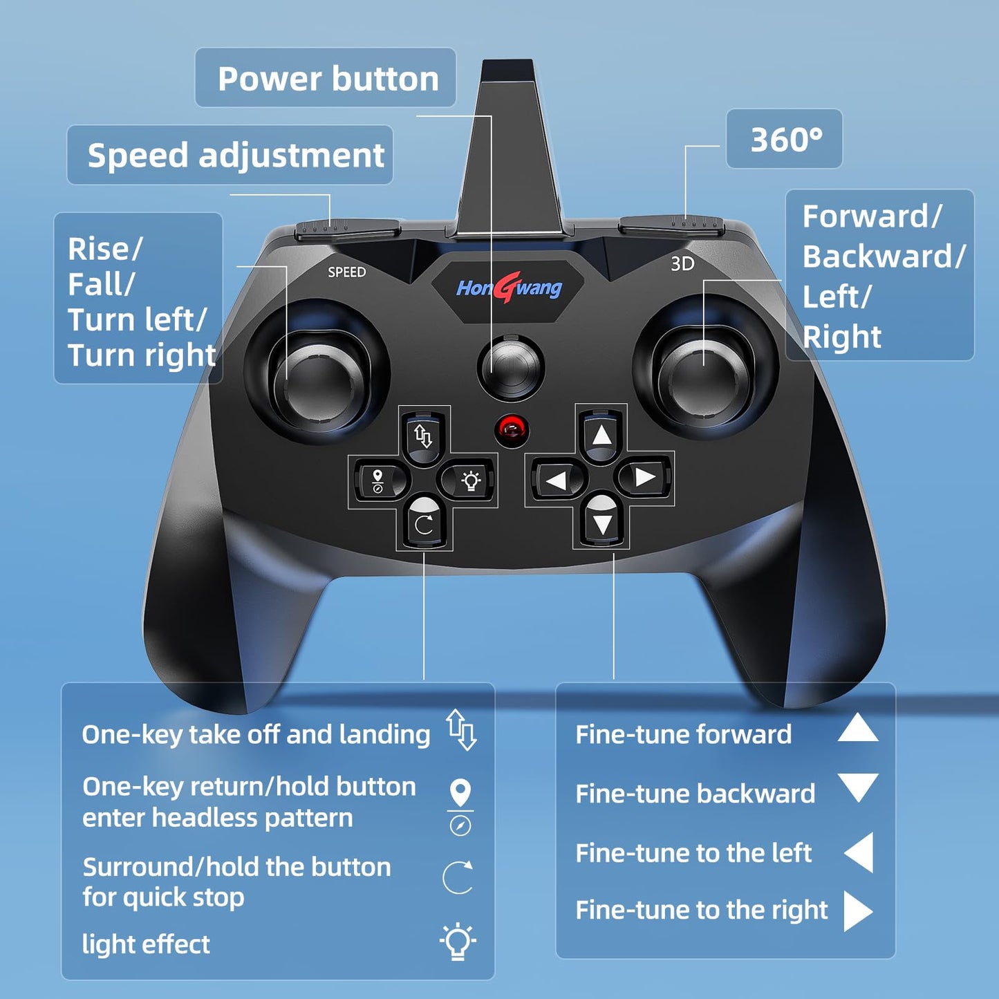 MSKOLER Foam RC Airplane for Kids 8-16 | 360° Flips, LED Lights, 80m Range