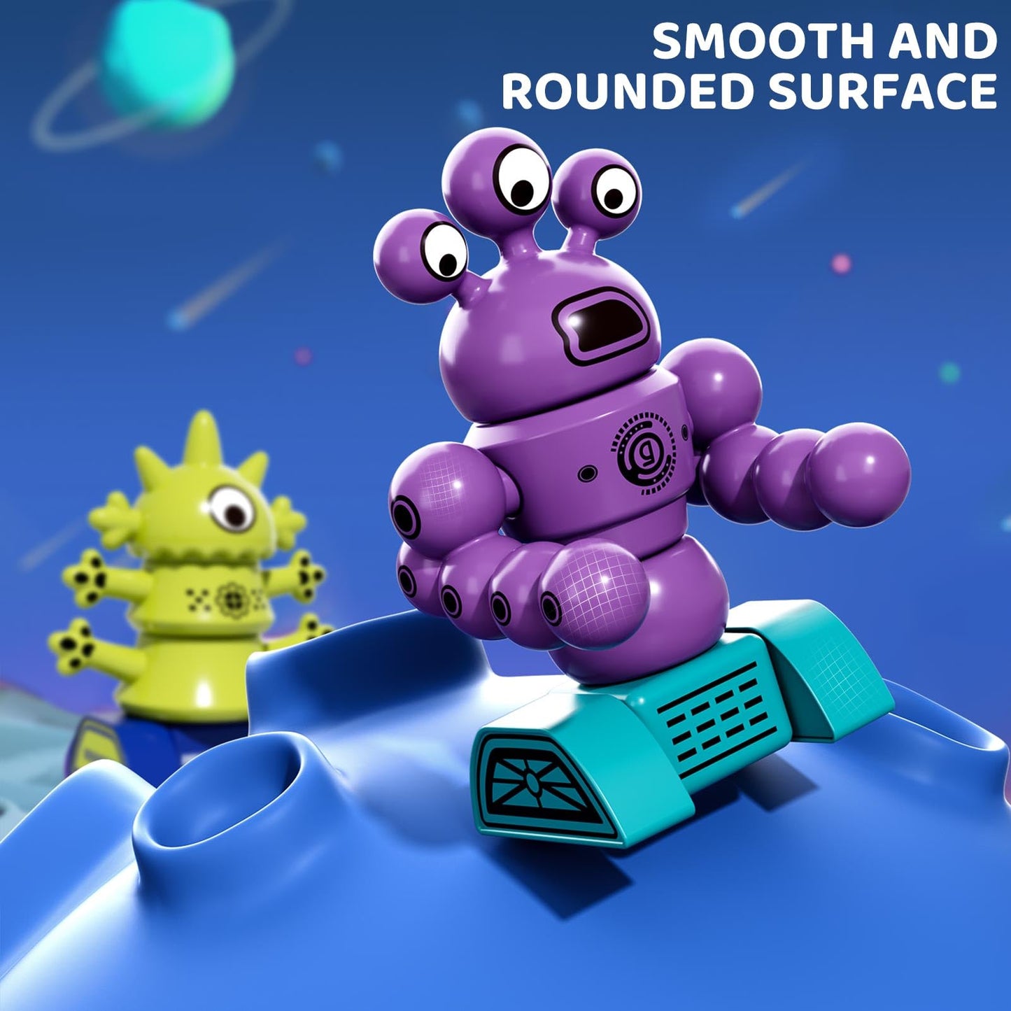 MSKOLER Magnet Robot Toys for Kids 3-5 | Magnetic Building Set with Storage Box