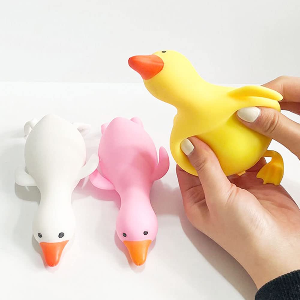 MSRRTUSY 3Pcs Stretchy Duck Squeeze Toys – Soft Fidget Stress Relief for Kids & Adults
