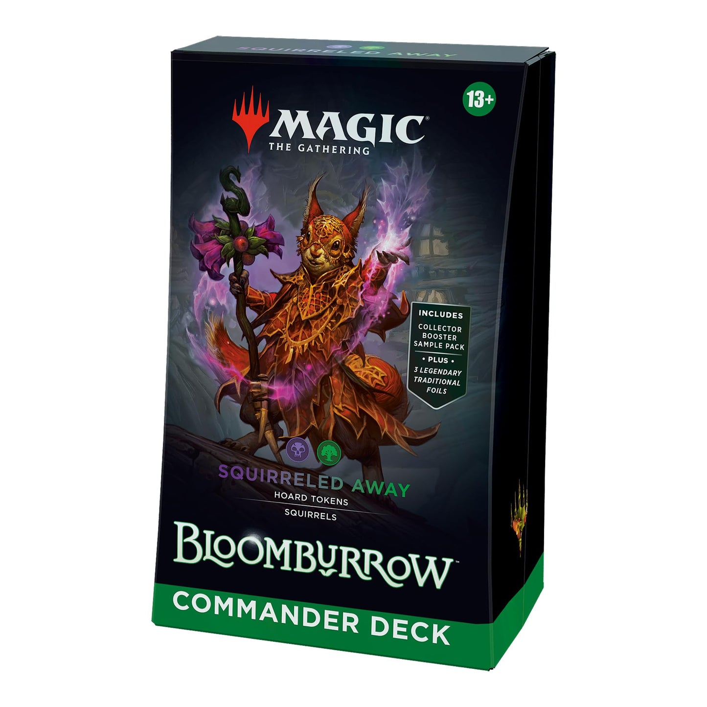 Magic: The Gathering Bloomburrow Commander Deck – Squirreled Away (100-Card Set + Booster Pack)