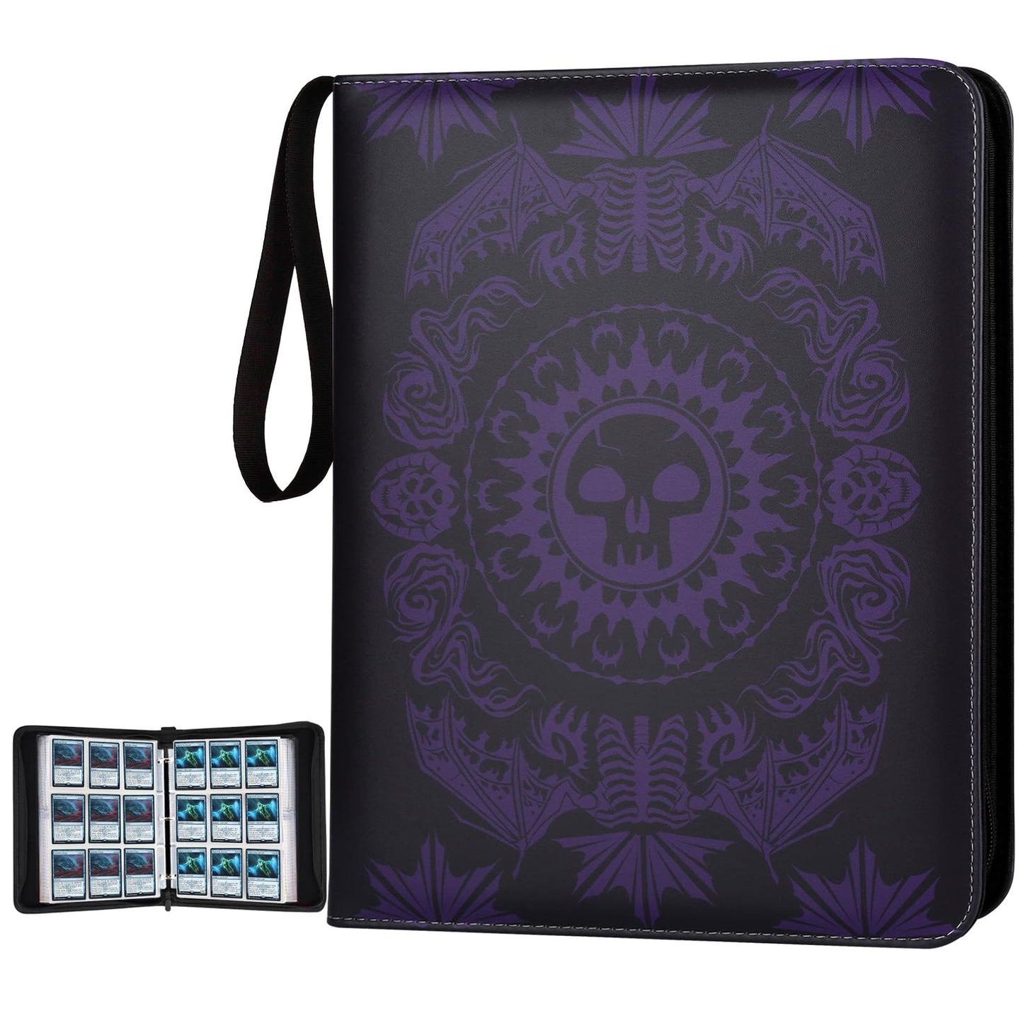 MTGPRO 9-Pocket Card Binder - 720-Card Capacity, Purple PU Album for MTG, TCG, Yu-Gi-Oh