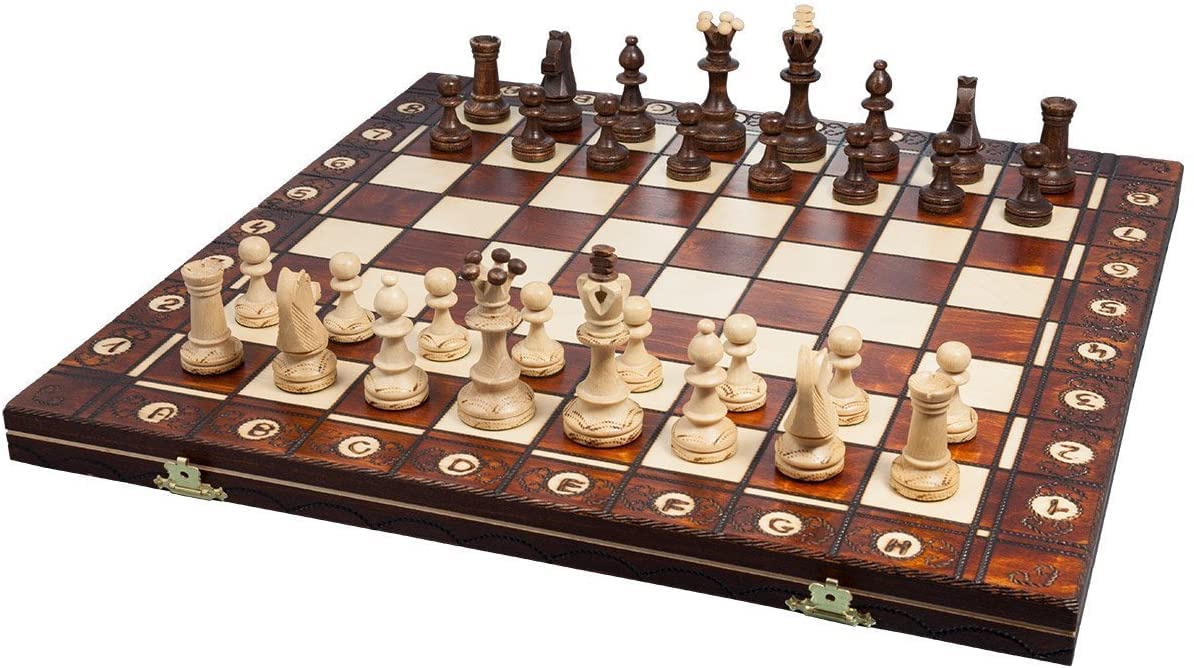 Chess and Games Shop Muba | Handcrafted 16in Wooden Chess Set for 1-2 Players