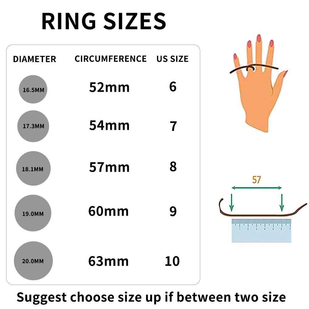 MUCAL Fidget Rings for Anxiety — 8-Piece Stainless Steel Spinner Ring Set
