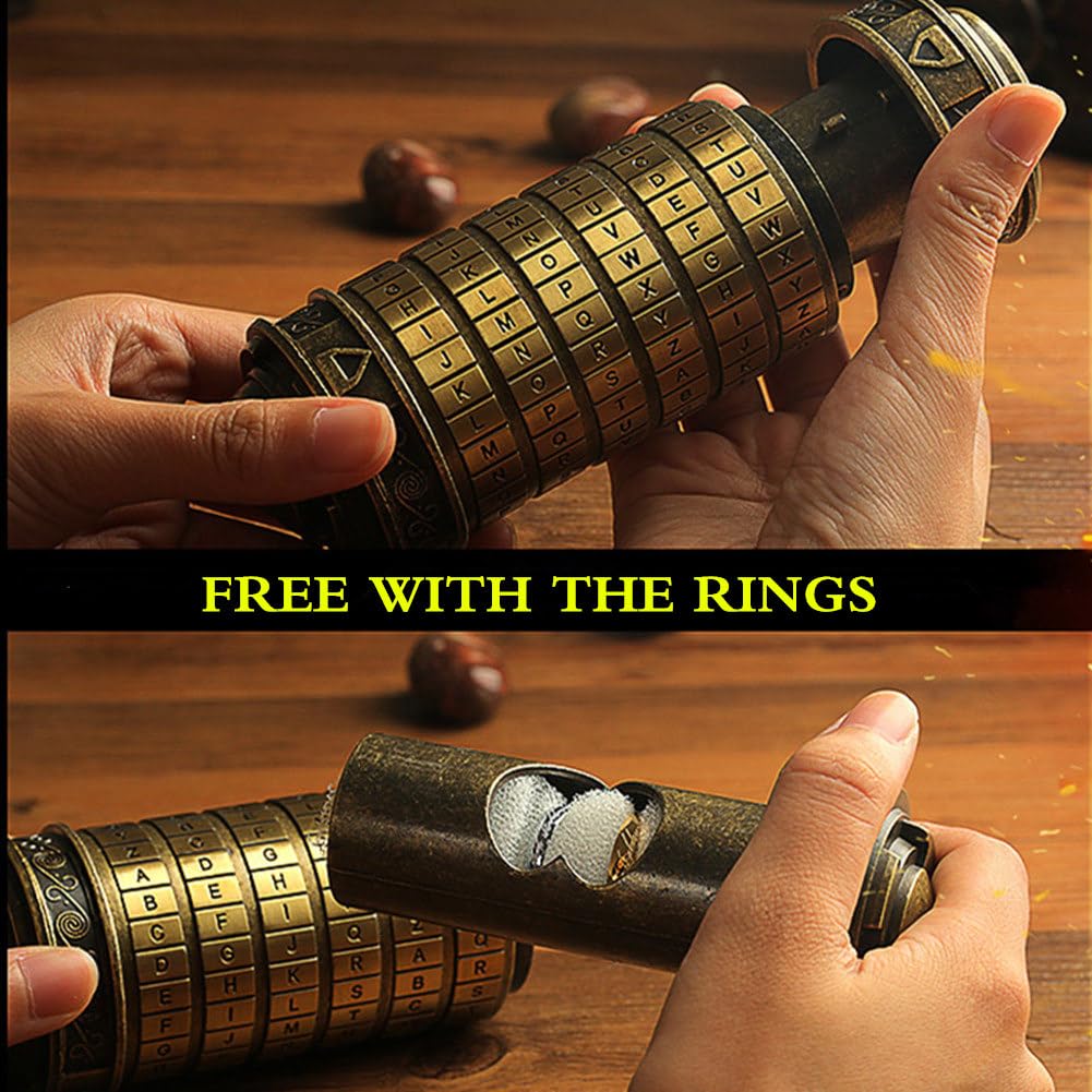MUCHENGGIFT Da Vinci Code Mini Cryptex – Creative Puzzle Gift Box for Her