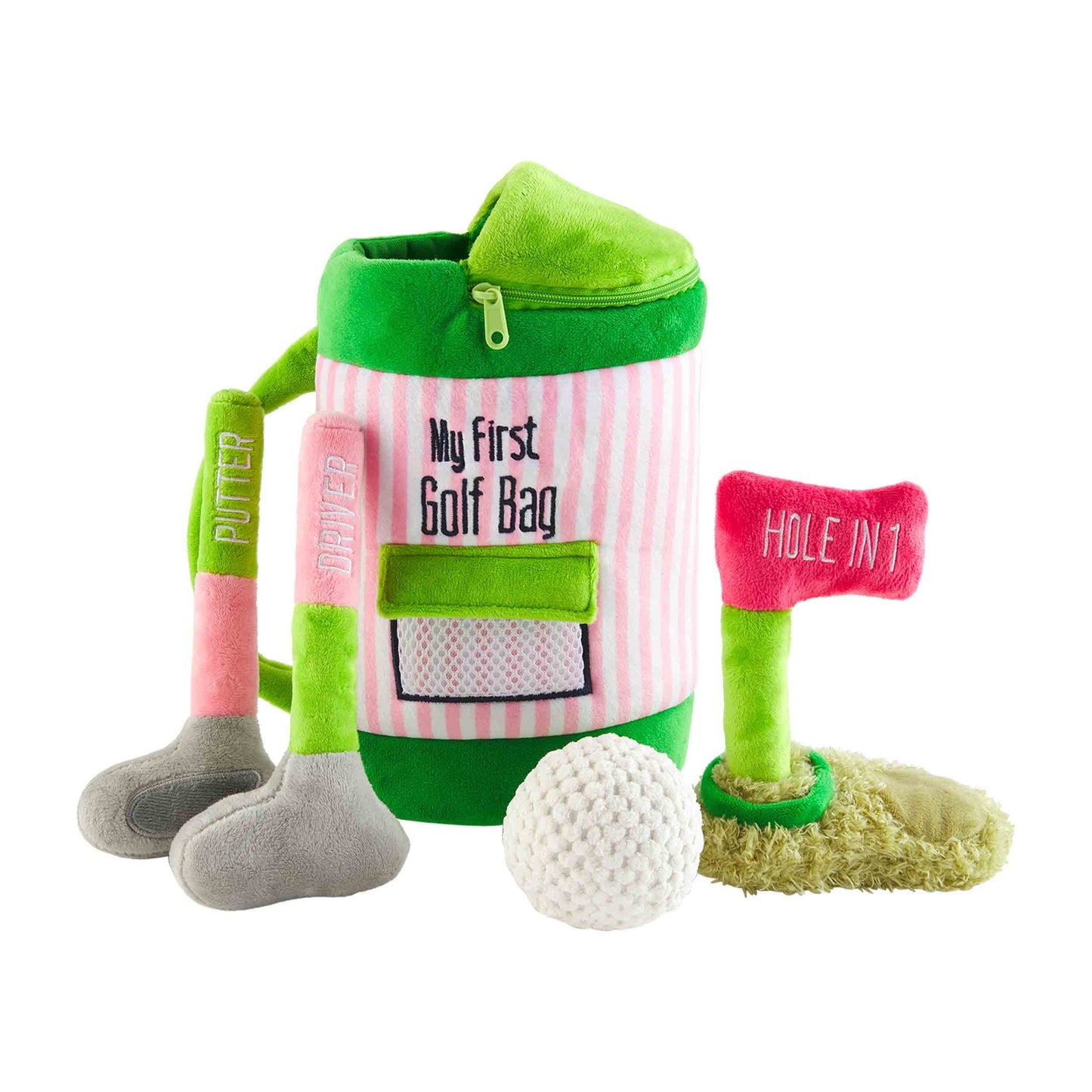 Mud Pie Pink Golf Plush Set – 5-Piece Toddler Plush Golf Toy 18M+