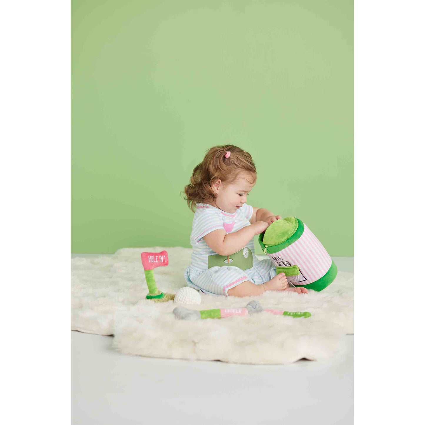 Mud Pie Pink Golf Plush Set – 5-Piece Toddler Plush Golf Toy 18M+