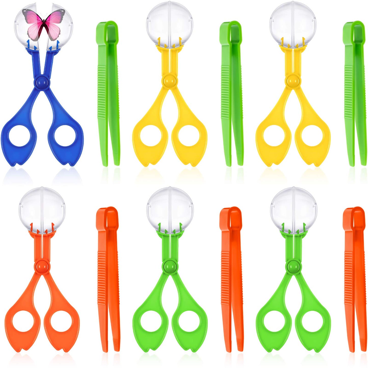 Mudder 12-Piece Fine Motor Skill Toys: Handy Scoopers & Jumbo Tweezers for Outdoor Exploration