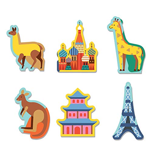 Mudpuppy Map of the World – 78-Piece Geography Puzzle with Iconic Landmarks