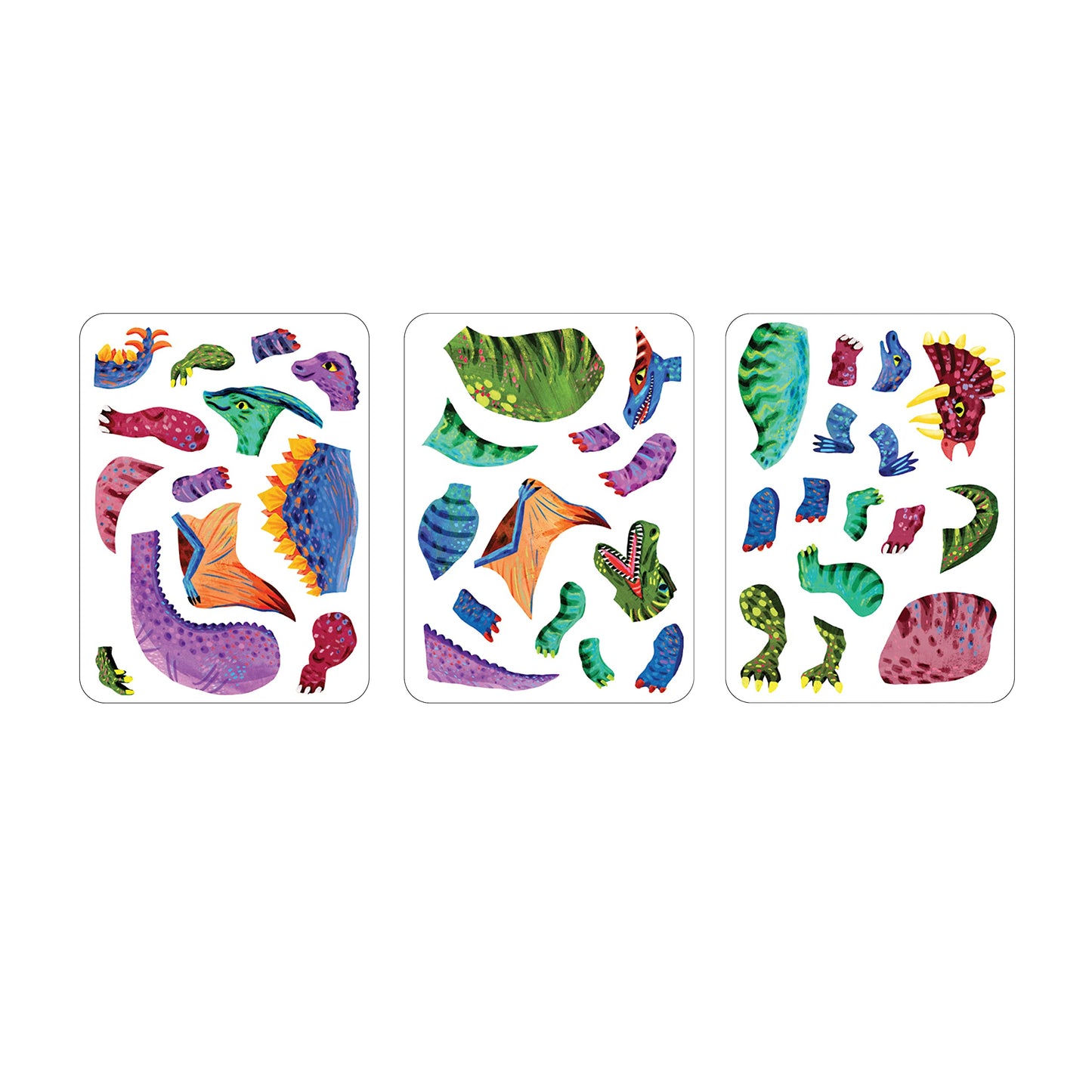 Mudpuppy Dino Mix-Up Magnetic Build-It – Travel-Friendly Dino Magnet Game for Kids 4+