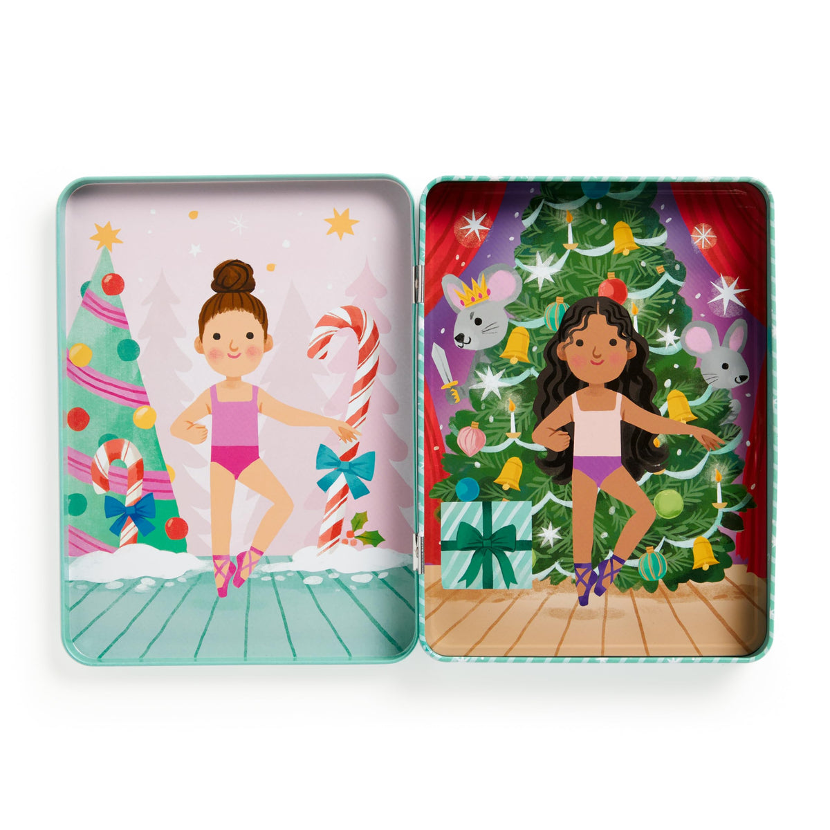 Mudpuppy Enchanted Nutcracker Magnetic Dress Up — 2 Ballerinas, 3 Magnet Sheets, Travel-Friendly