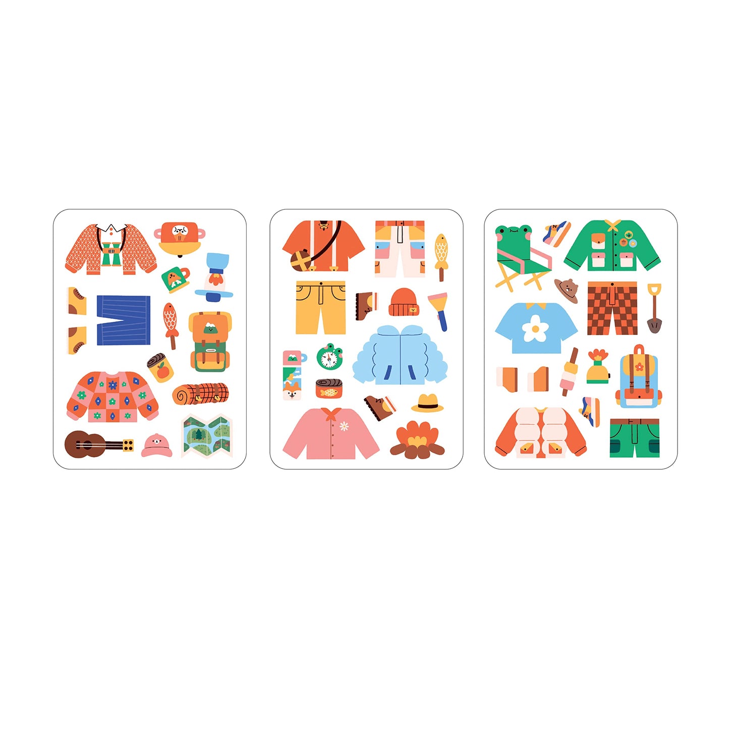 Mudpuppy Happy Camper Magnetic Play Set – 45 Mix & Match Magnets, 2 Forest Scenes, Travel Tin
