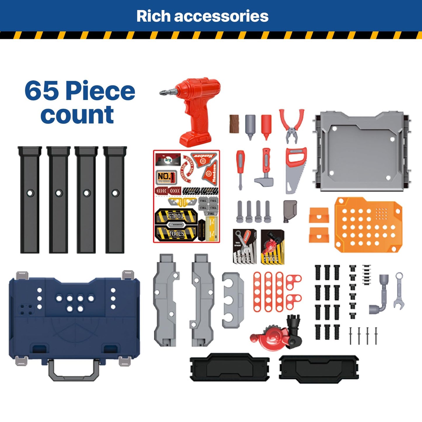 MUGEYMYD Kids Tool Bench Set with Electric Drill – Pretend Play Workshop for Ages 3-8