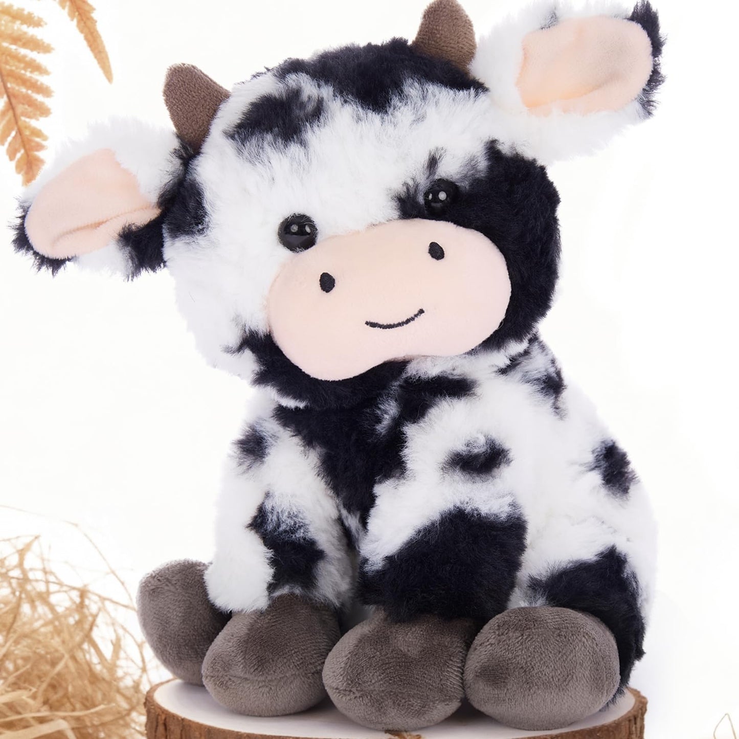 Muiteiur 10 Inch Sitting Cow Plush – Ultra-Soft Cow Stuffed Toy for Kids