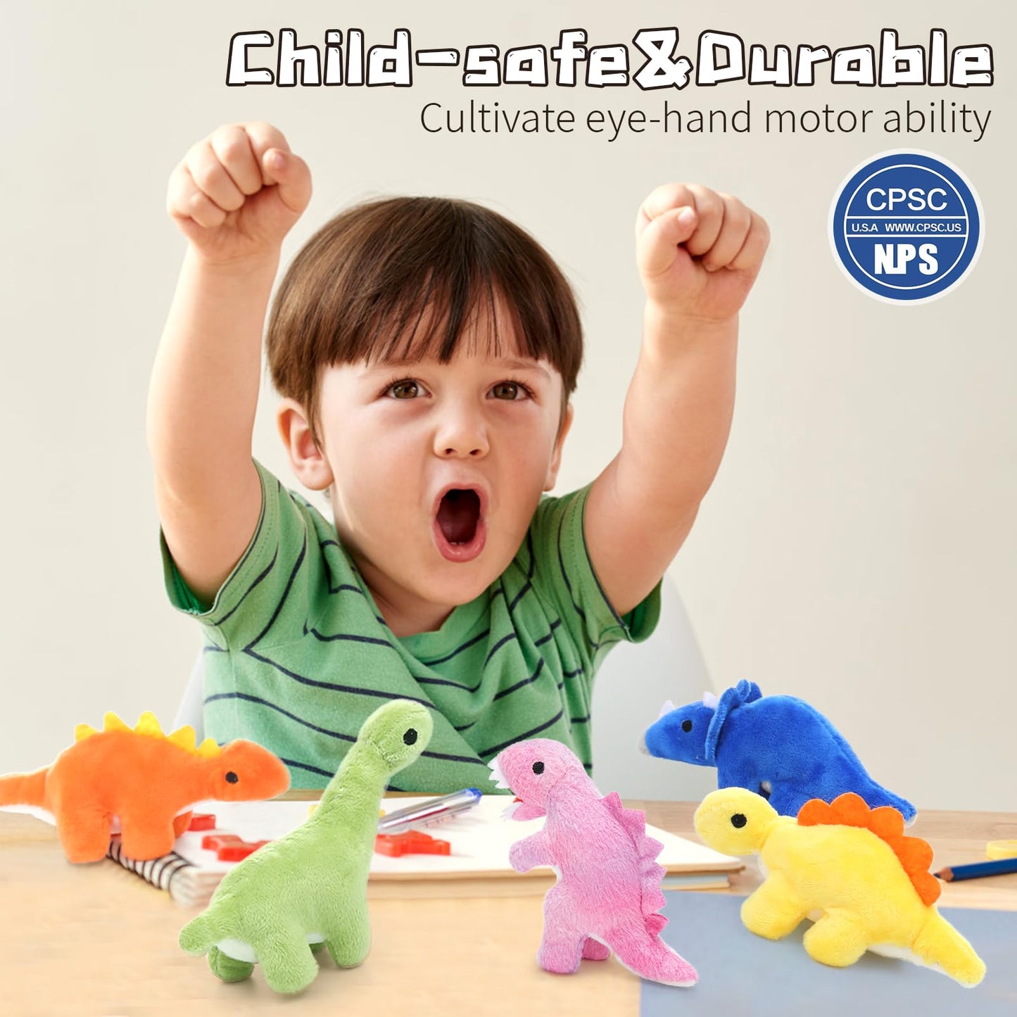 Muiteiur Pink Dinosaur Stuffed Animals – 19.6-Inch Mommy Plush with 5 Baby Dinos Zippered Belly