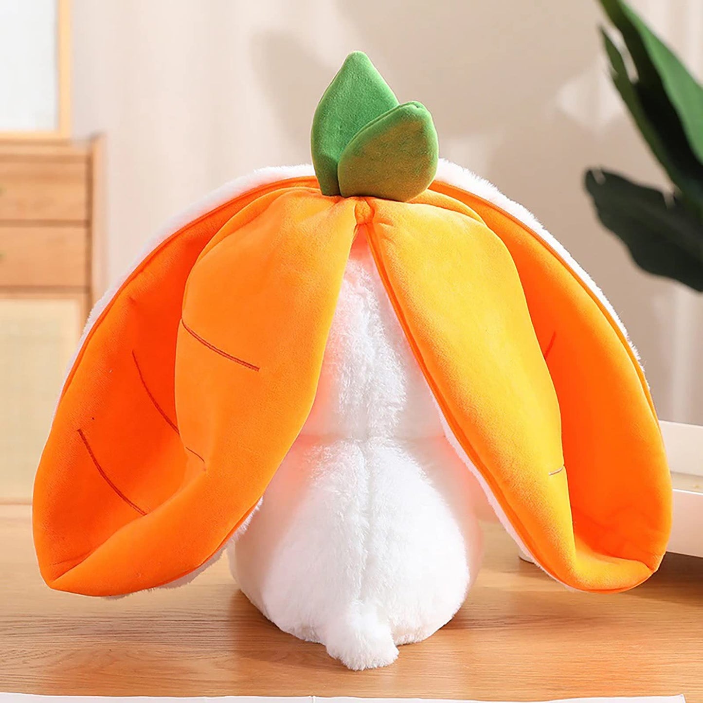 Mukorolee 2PCS Reversible Carrot Strawberry Bunny Plush – Zippered Easter Toy and Gift