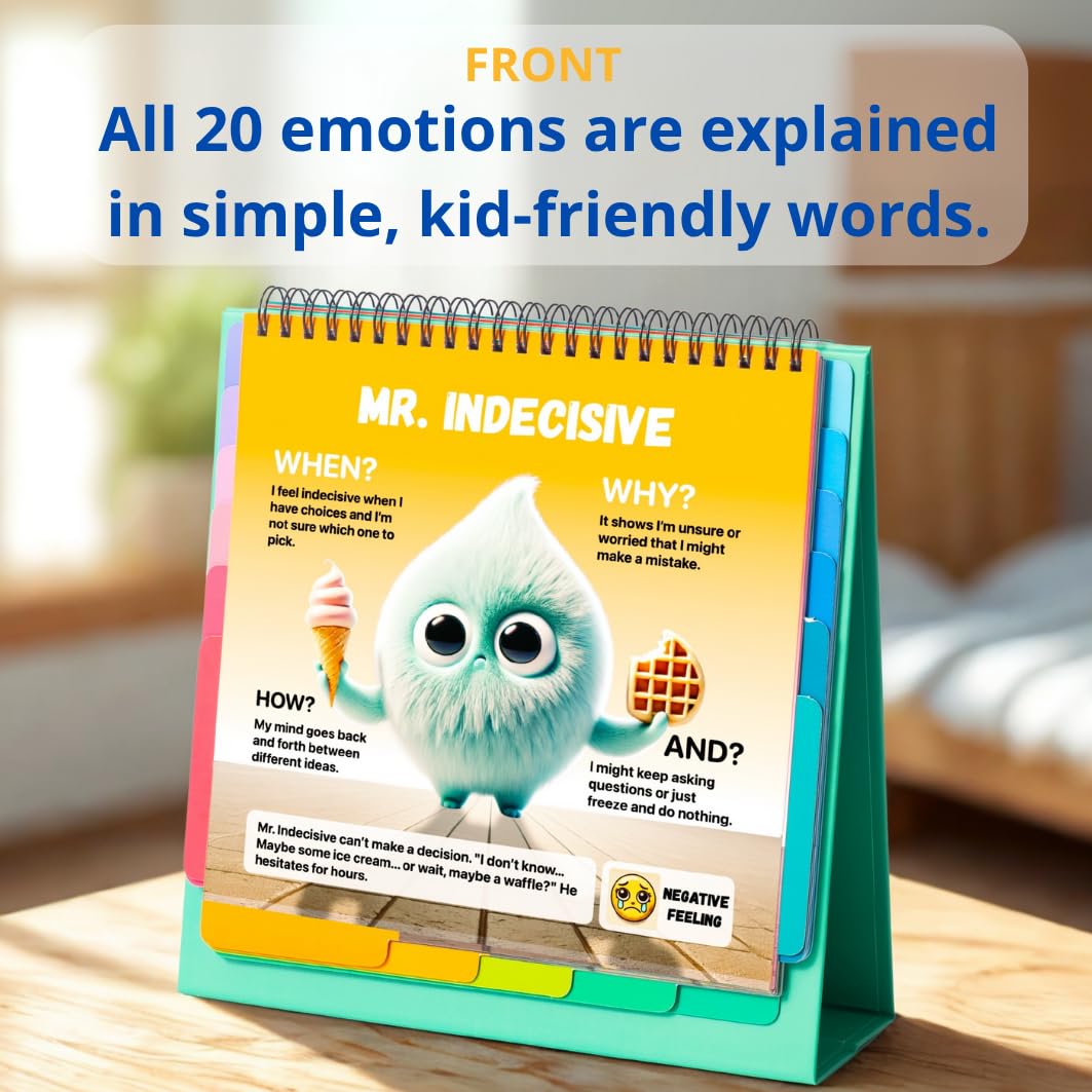 Multi-Memo Emotion Flipbook for Kids | Feelings Builder for Home, School & Therapy