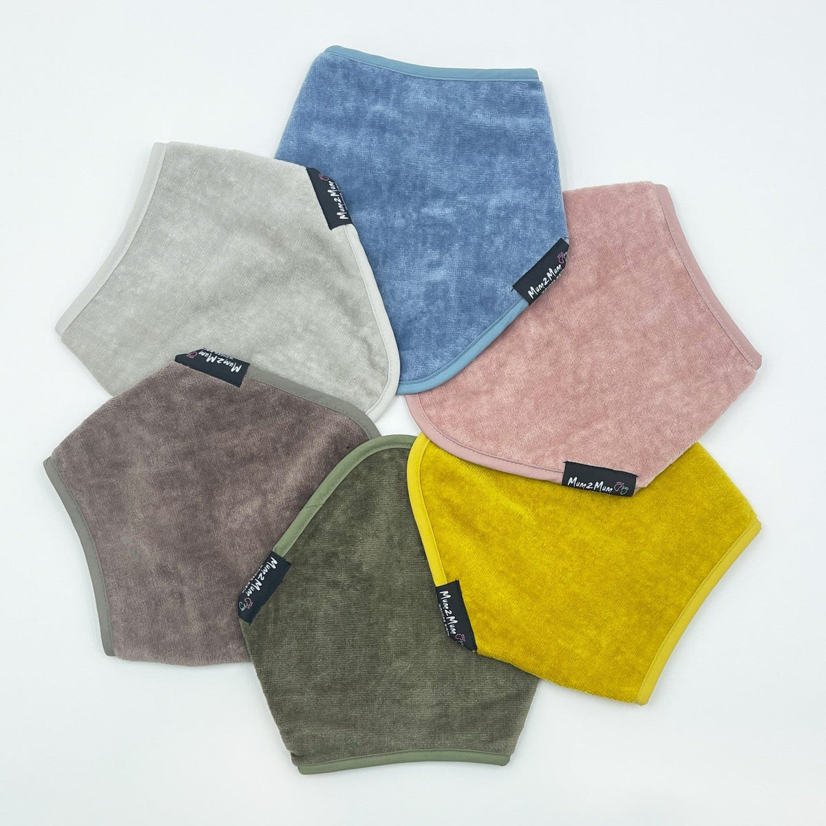Mum 2 Mum Bandana Style Wonder Bib - Stone Grey
