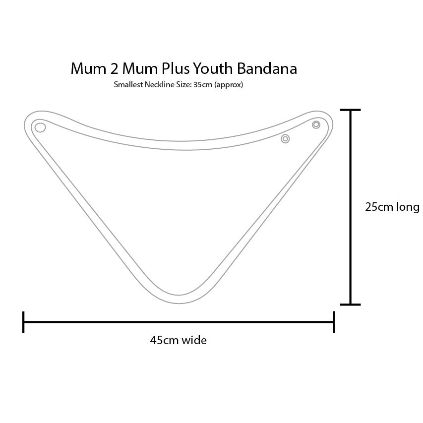 Mum 2 Mum PLUS Youth Disability Bib - ages 5-15 years - 15 Colours