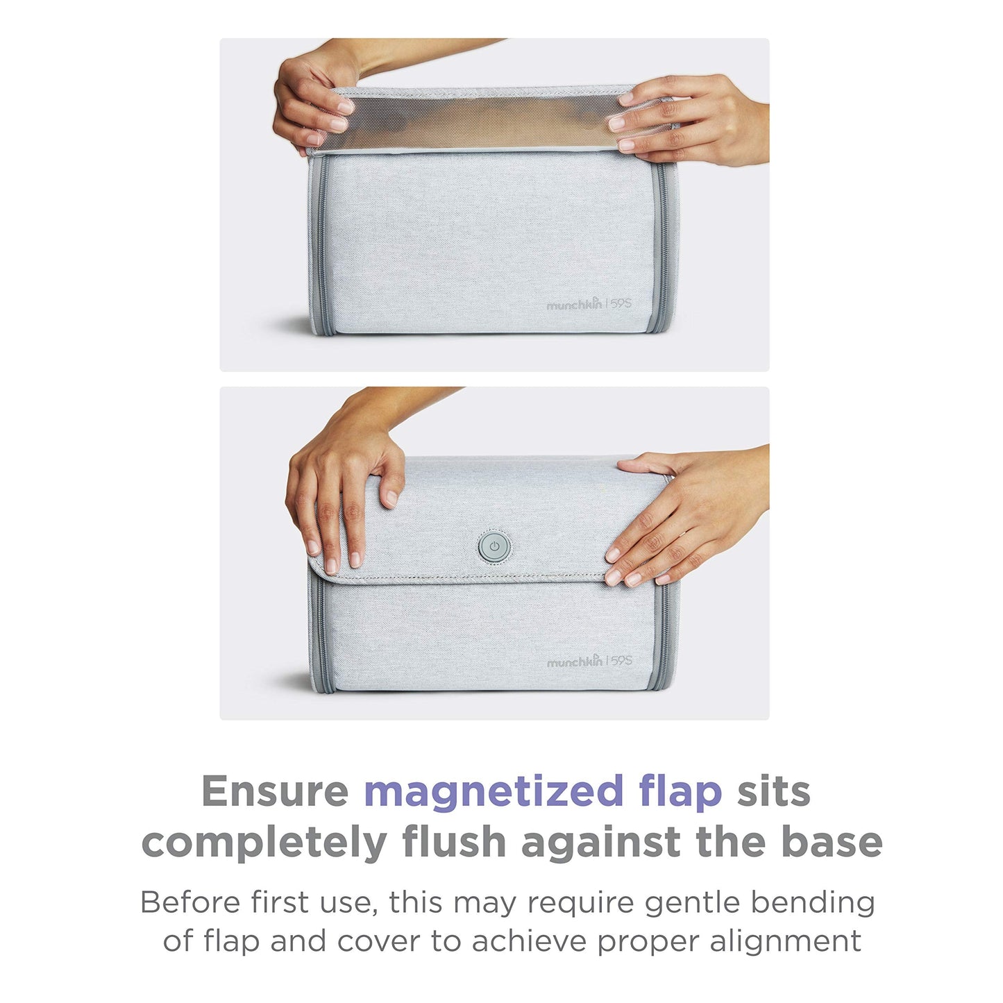 Munchkin 59S UV Cleaning Bag Grey – Portable Toy & Device Sanitizer