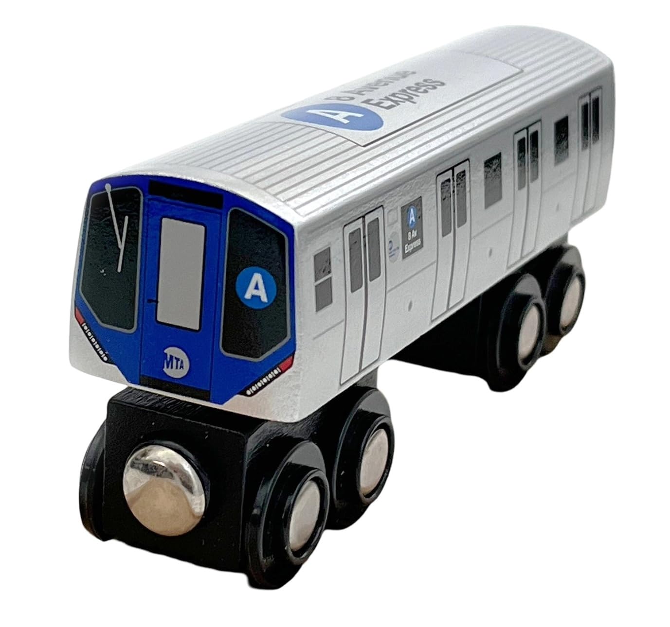 Munipals MP01-110A NYC Subway Train – MTA Licensed Wooden Toy, 5-Inch