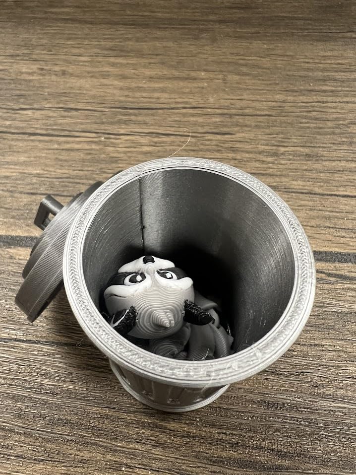 MunnyGrubbers Raccoon with Trashcan — Articulating Fidget Toy, Made in USA