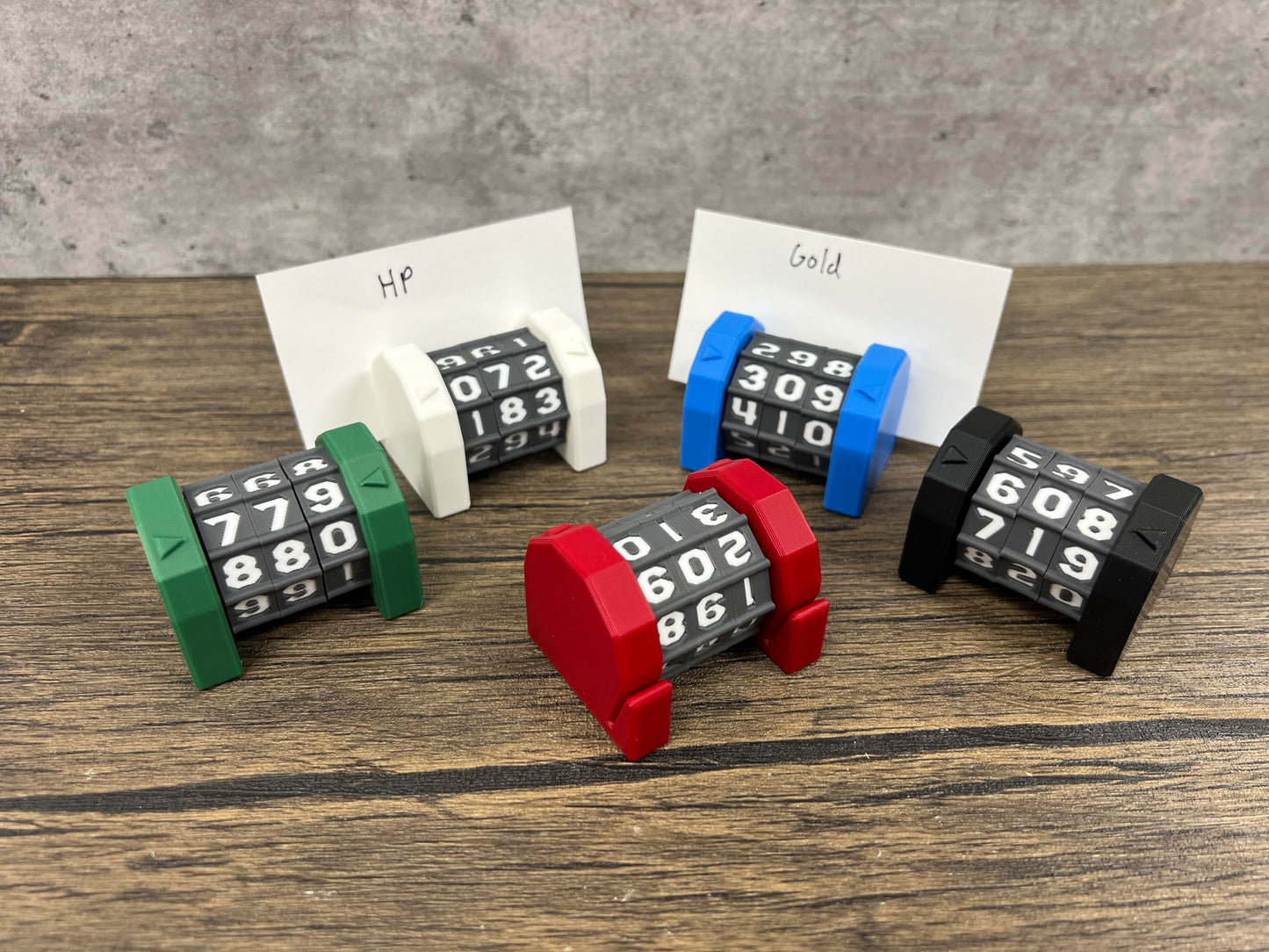 MunnyGrubbers 5 Pack Life Counter – MTG & RPG Tracker with D20 Dice Set Included