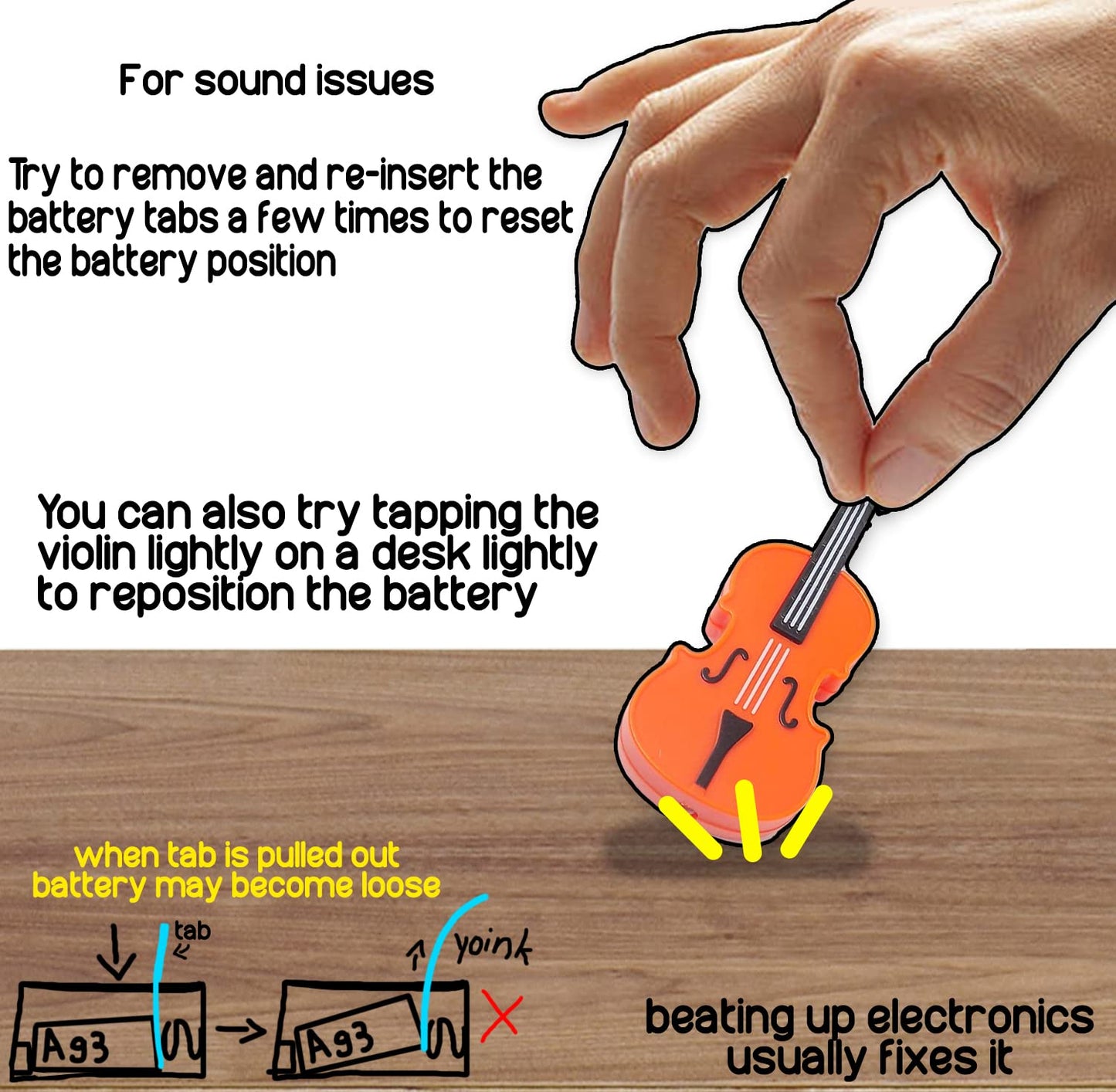 MunnyGrubbers World’s Smallest Violin Keychain – Playable Sad Music Toy (WSV-V1-3P-CB)