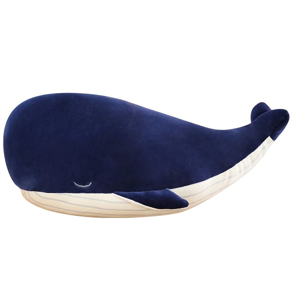 MUPI Whale Plush Pillow – Soft Blue Whale Toy in 4 Sizes (10, 18, 23, 33 in)