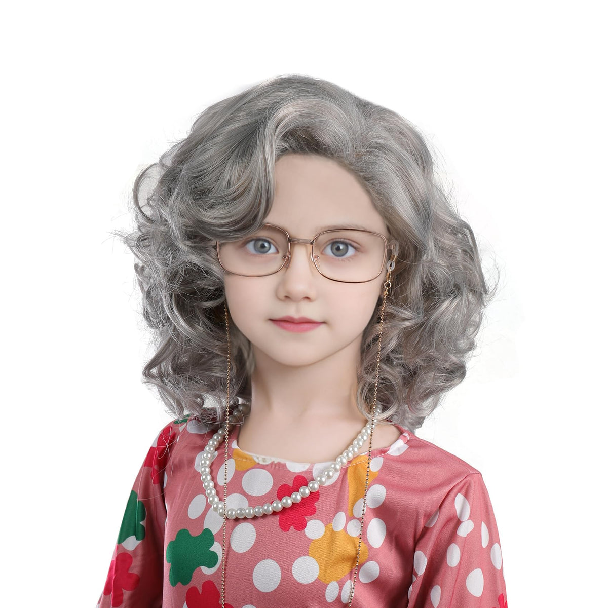 MUPUL Old Lady Wig for Kids – Grandma Wig for 100 Days of School