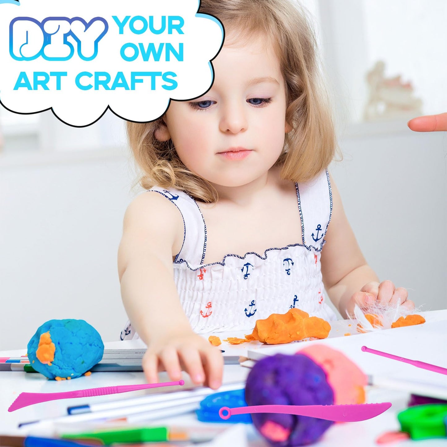 MuseLuxe Air Dry Clay – 32-Color Modeling Kit with 3 Tools (Safe & Non-Toxic)